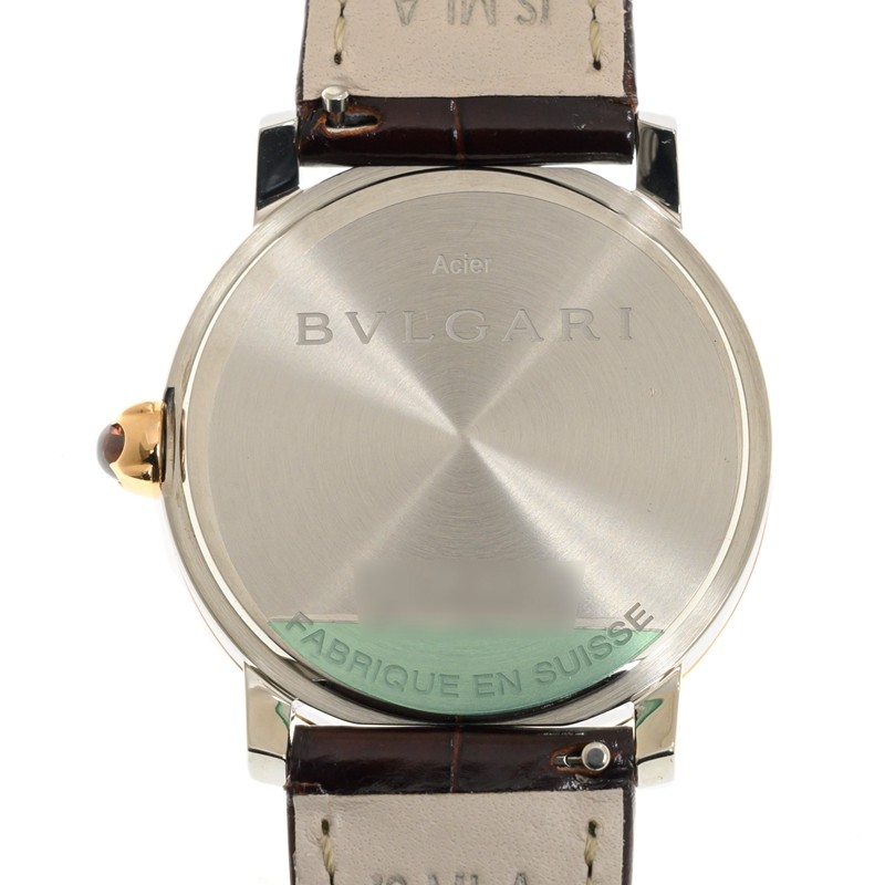 Bulgari Rose Gold & Steel Red Dial 33mm Product Image 3