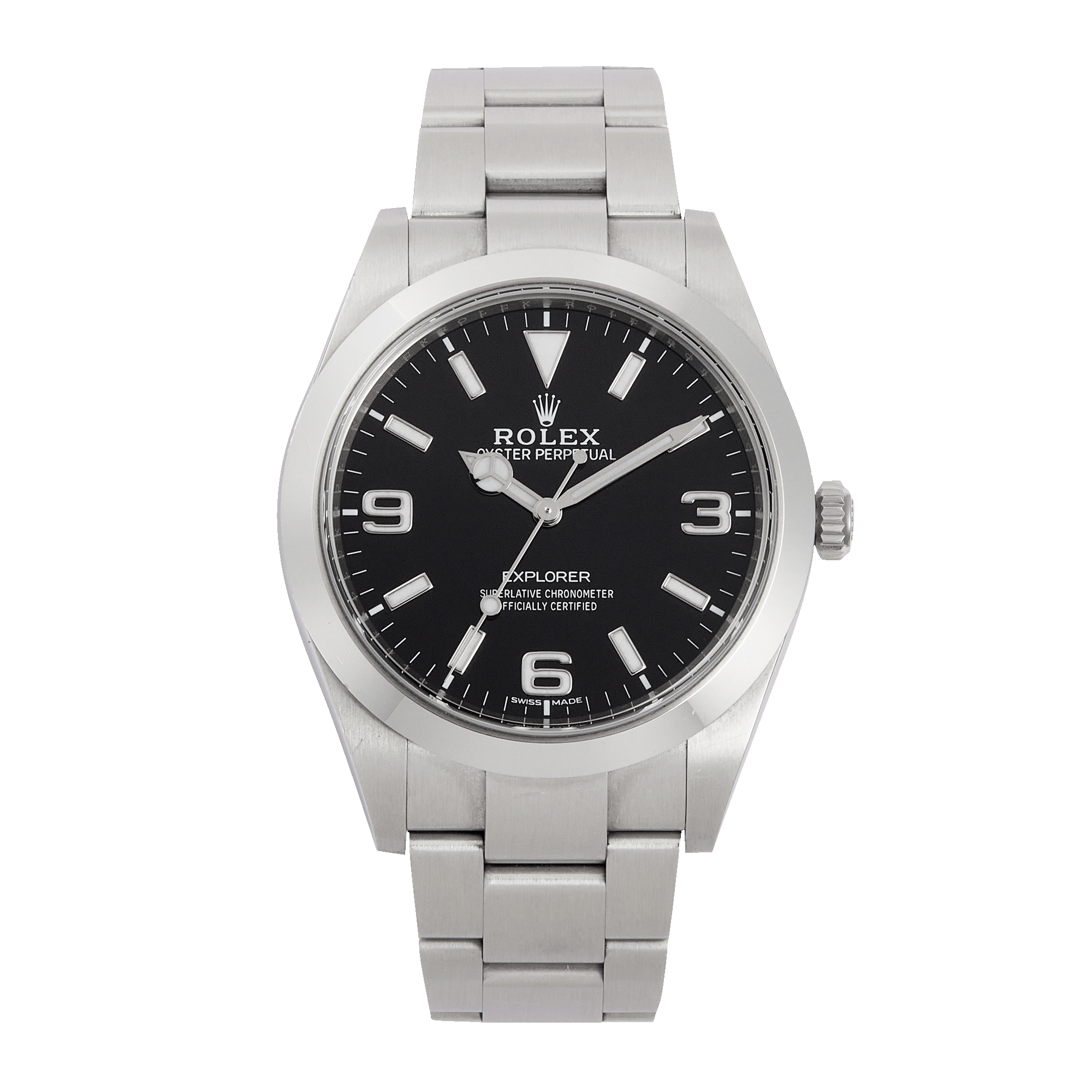 Explorer Steel Black Dial 39mm Product Image 1