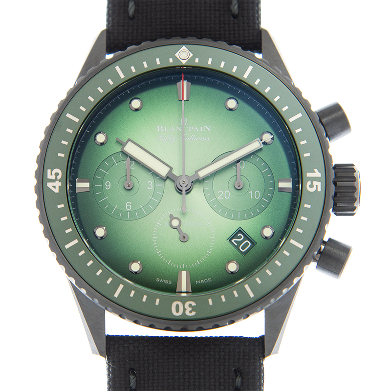 Fifty Fathoms Bathyscaphe Chronograph Ceramic Green Dial 43mm Product Image 2