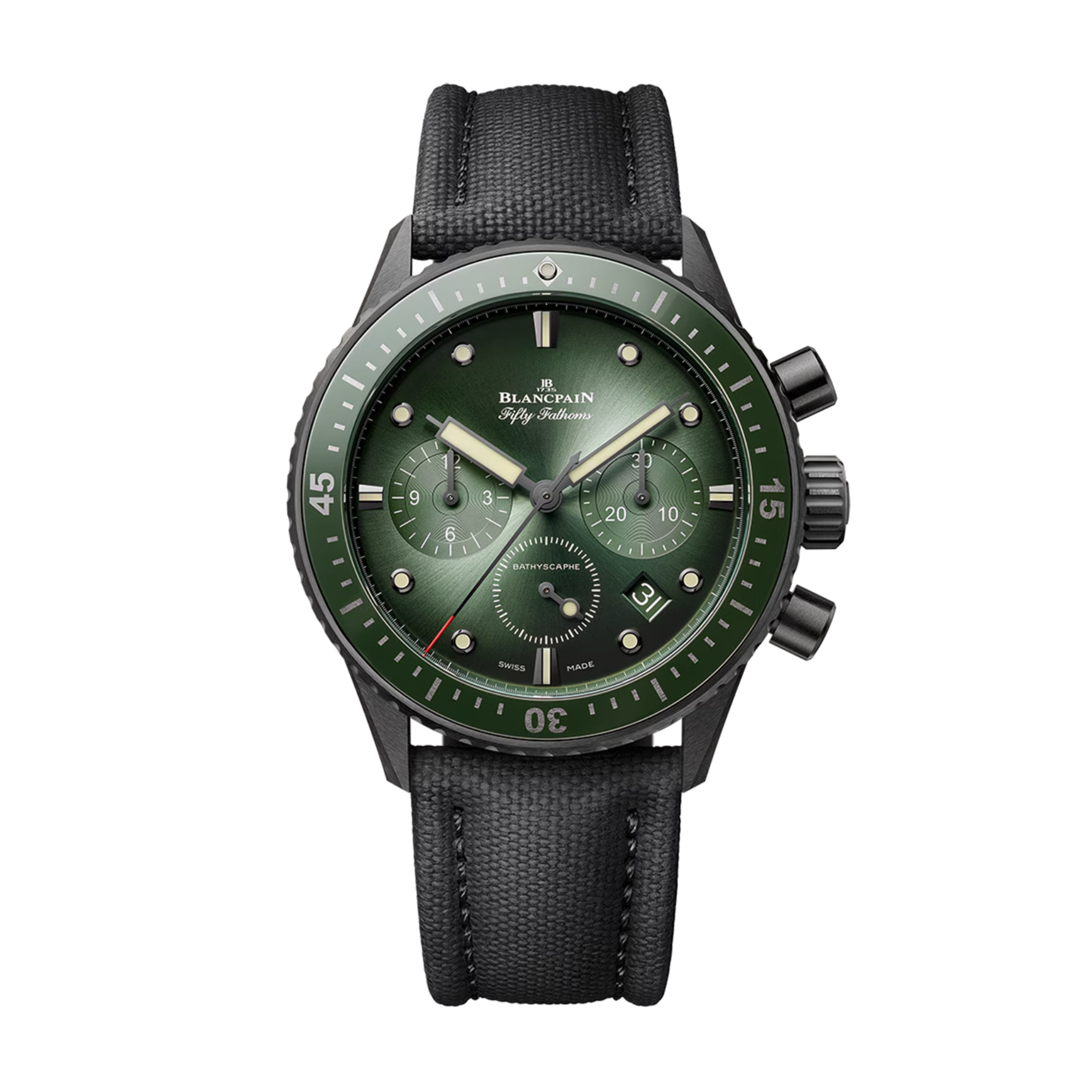 Fifty Fathoms Bathyscaphe Chronograph Ceramic Green Dial 43mm Product Image 1