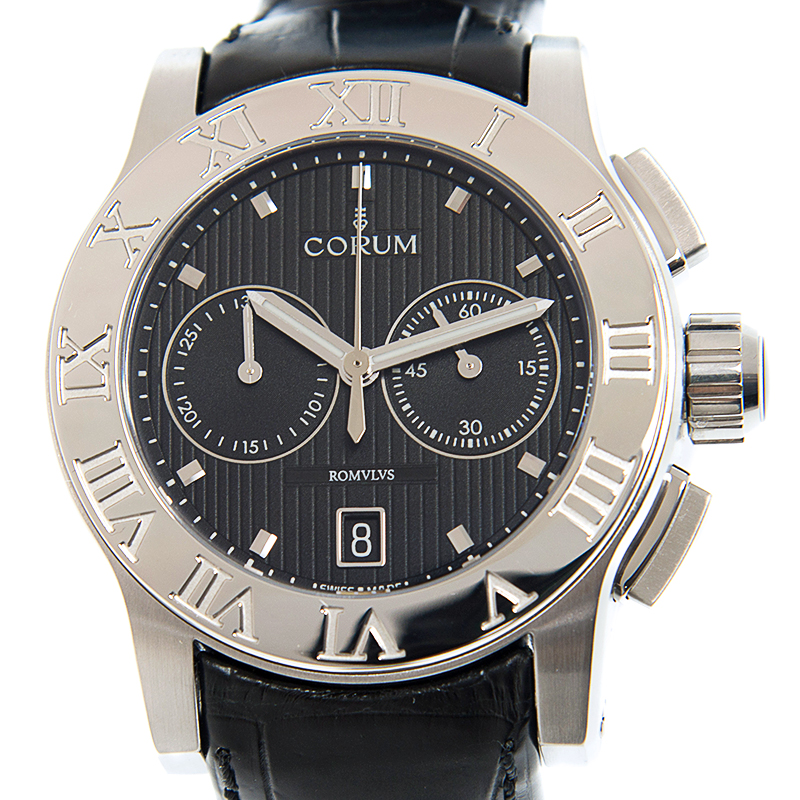 Colomb Romulus Chronograph Steel Black Dial 44mm Product Image 2