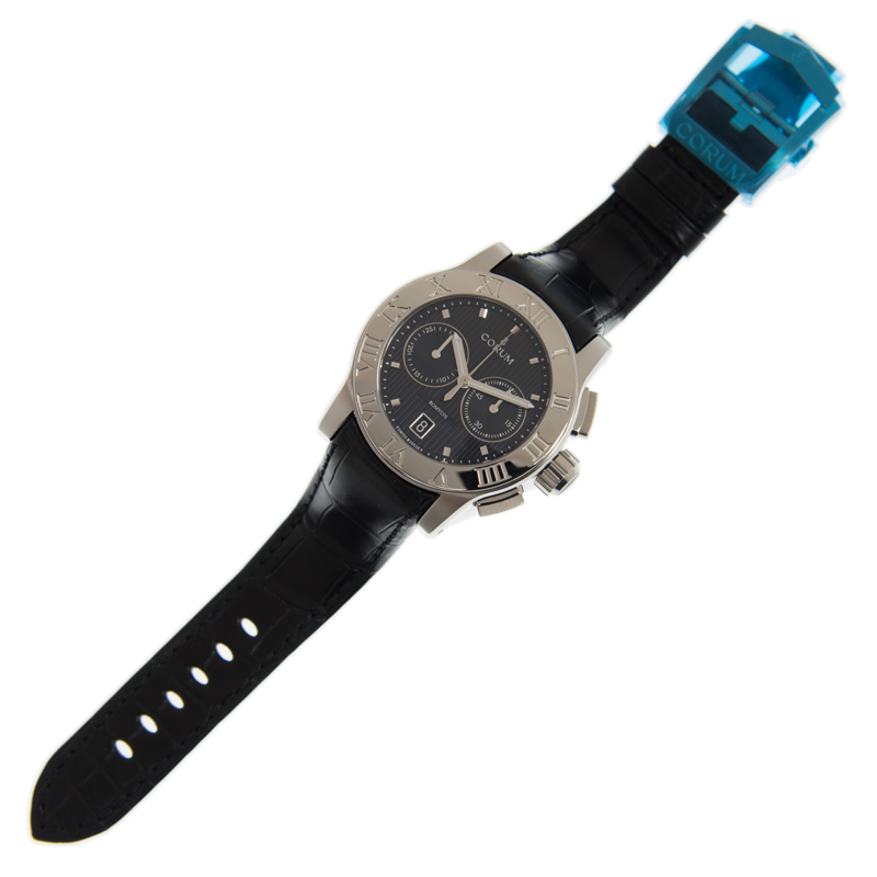 Colomb Romulus Chronograph Steel Black Dial 44mm Product Image 3