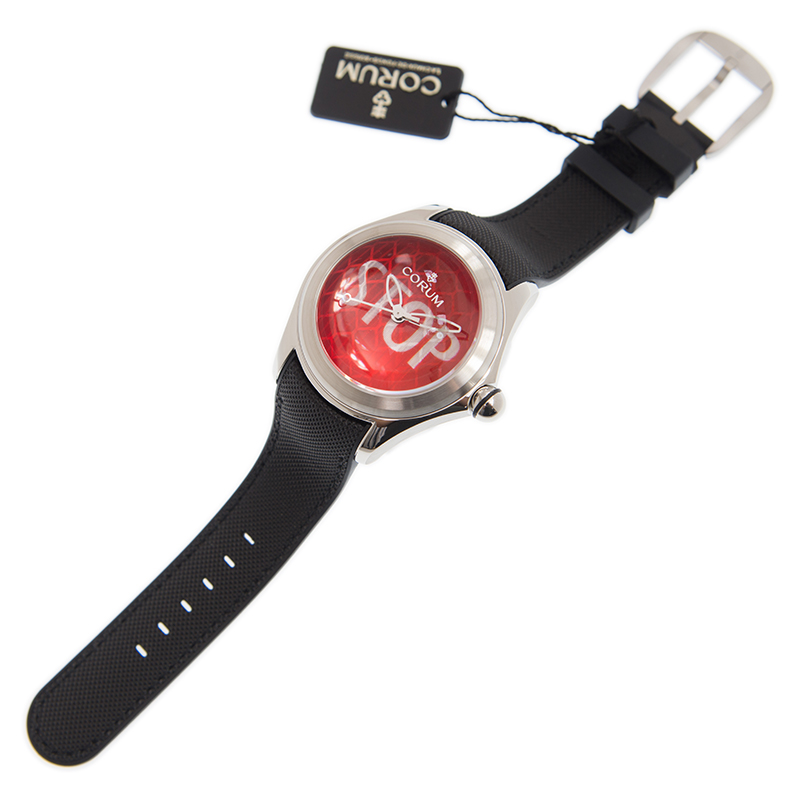 Bubble Stop Steel Red Dial 47mm Product Image 3