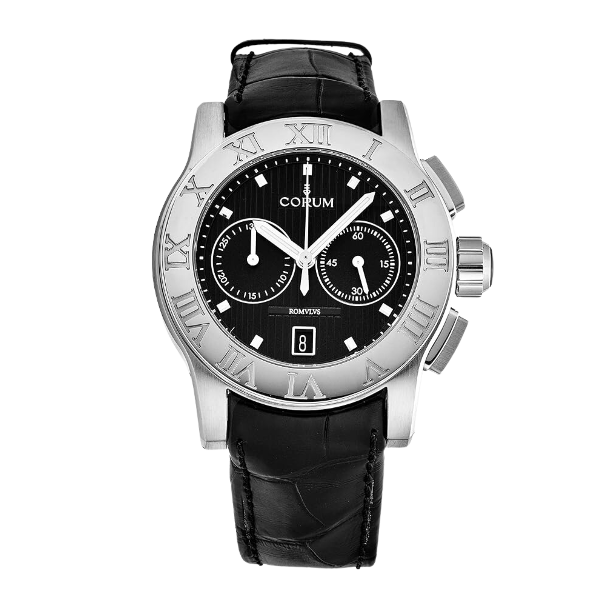 Colomb Romulus Chronograph Steel Black Dial 44mm Product Image 1