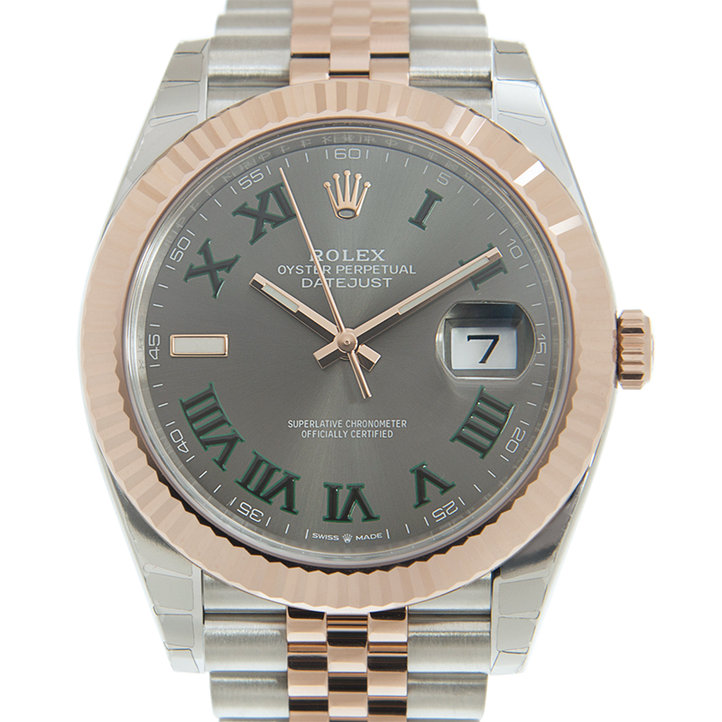 Datejust "Wimbledon" Rose Gold & Steel Jubilee Grey Dial 41mm Product Image 2