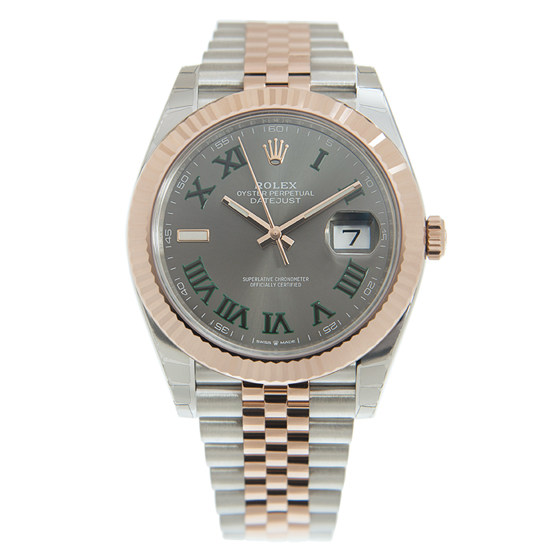 Datejust "Wimbledon" Rose Gold & Steel Jubilee Grey Dial 41mm Product Image 3