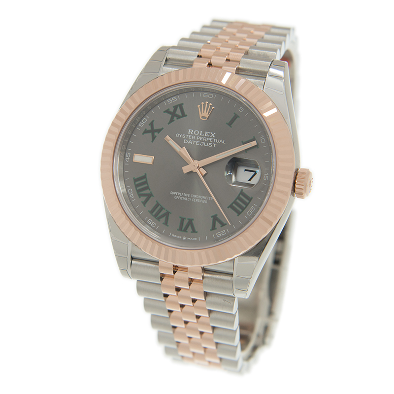 Datejust "Wimbledon" Rose Gold & Steel Jubilee Grey Dial 41mm Product Image 4