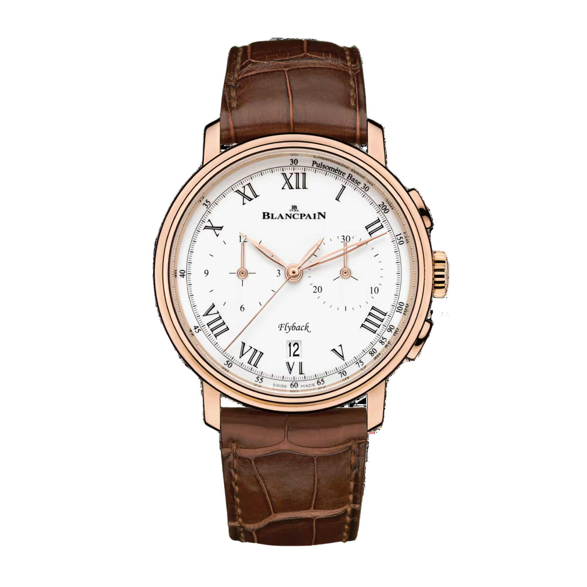 Villeret Chronograph Pulsometre Rose Gold White Dial 43mm Product Image