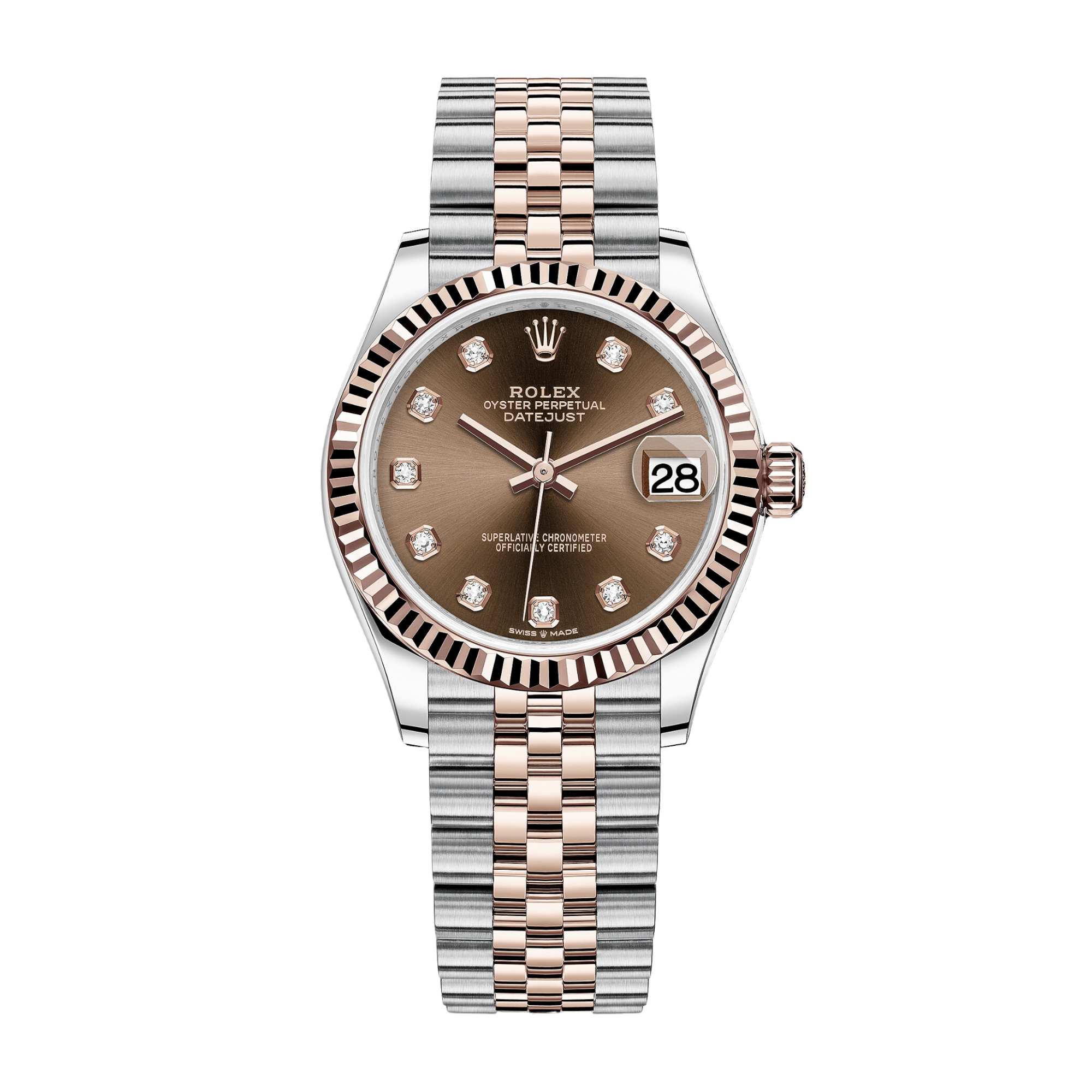 Datejust Rose Gold & Steel Jubilee Brown Dial 31mm Product Image