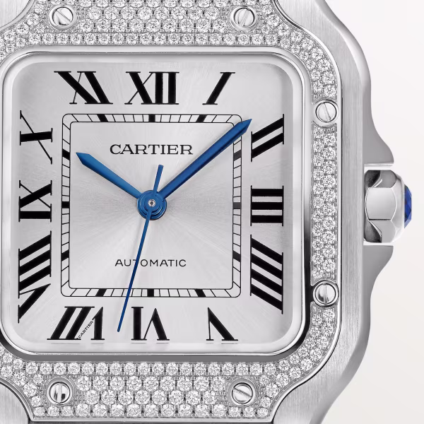 Santos de Cartier Steel Diamond Silver Dial 35mm Product Image 2
