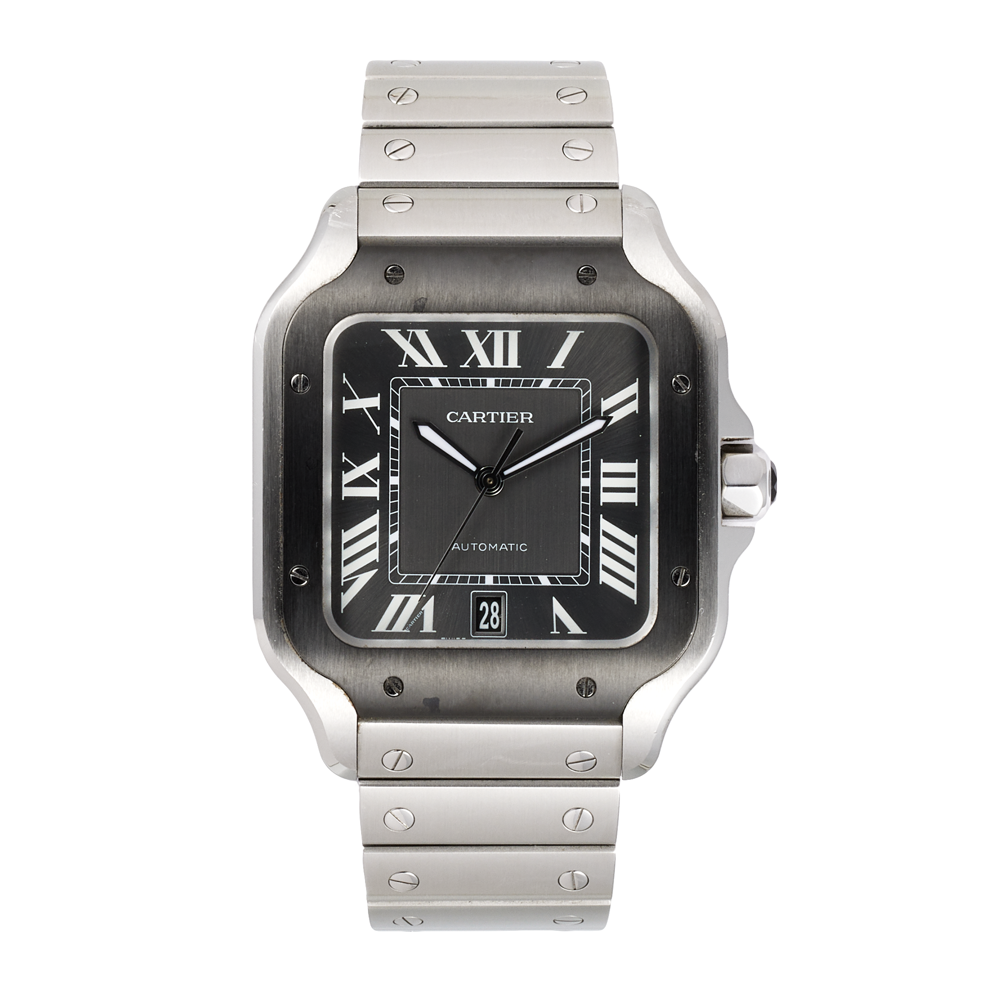 Santos De Cartier Steel Grey Dial 39mm Product Image 1