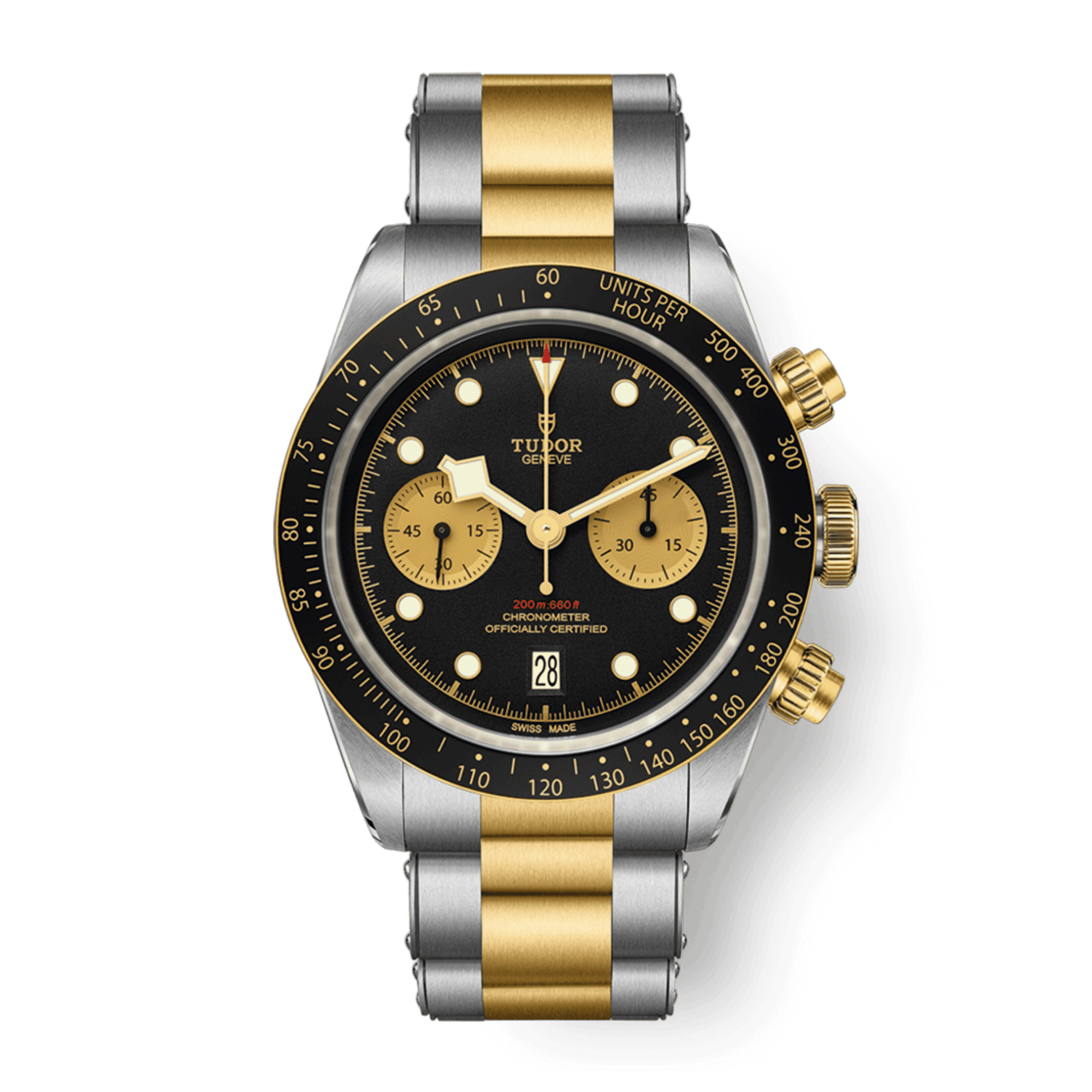 Heritage Black Bay Chronograph Yellow Gold & Stainless Steel Black Dial Product Image