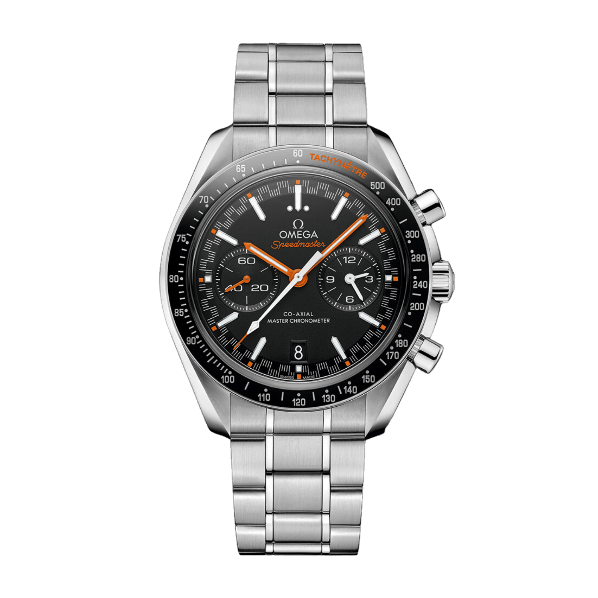 Speedmaster Racing Steel Black Dial 44mm Product Image