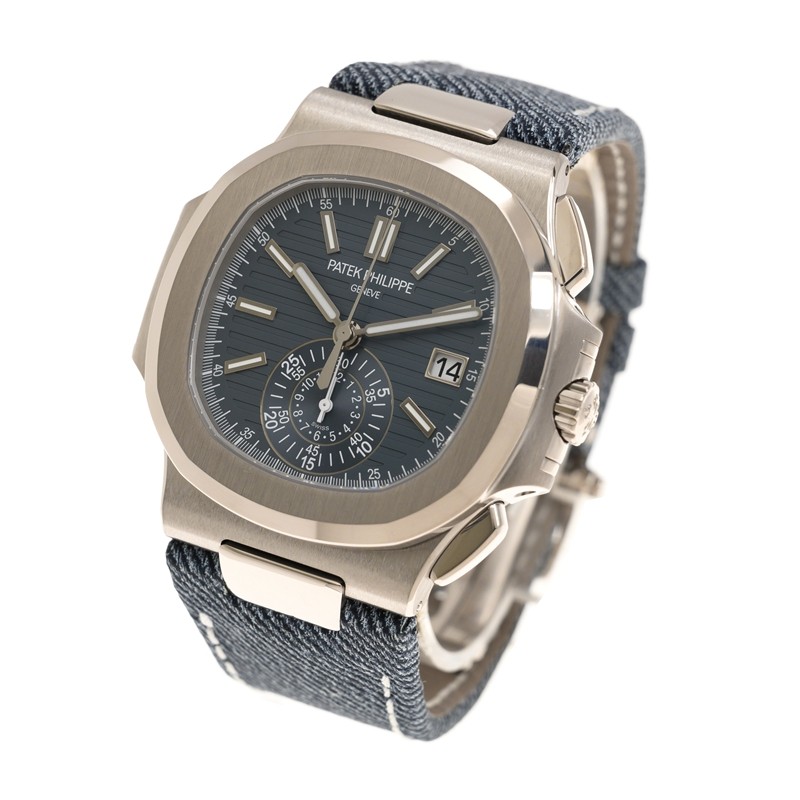 Nautilus Chronograph White Gold Blue Dial 40mm Product Image 3
