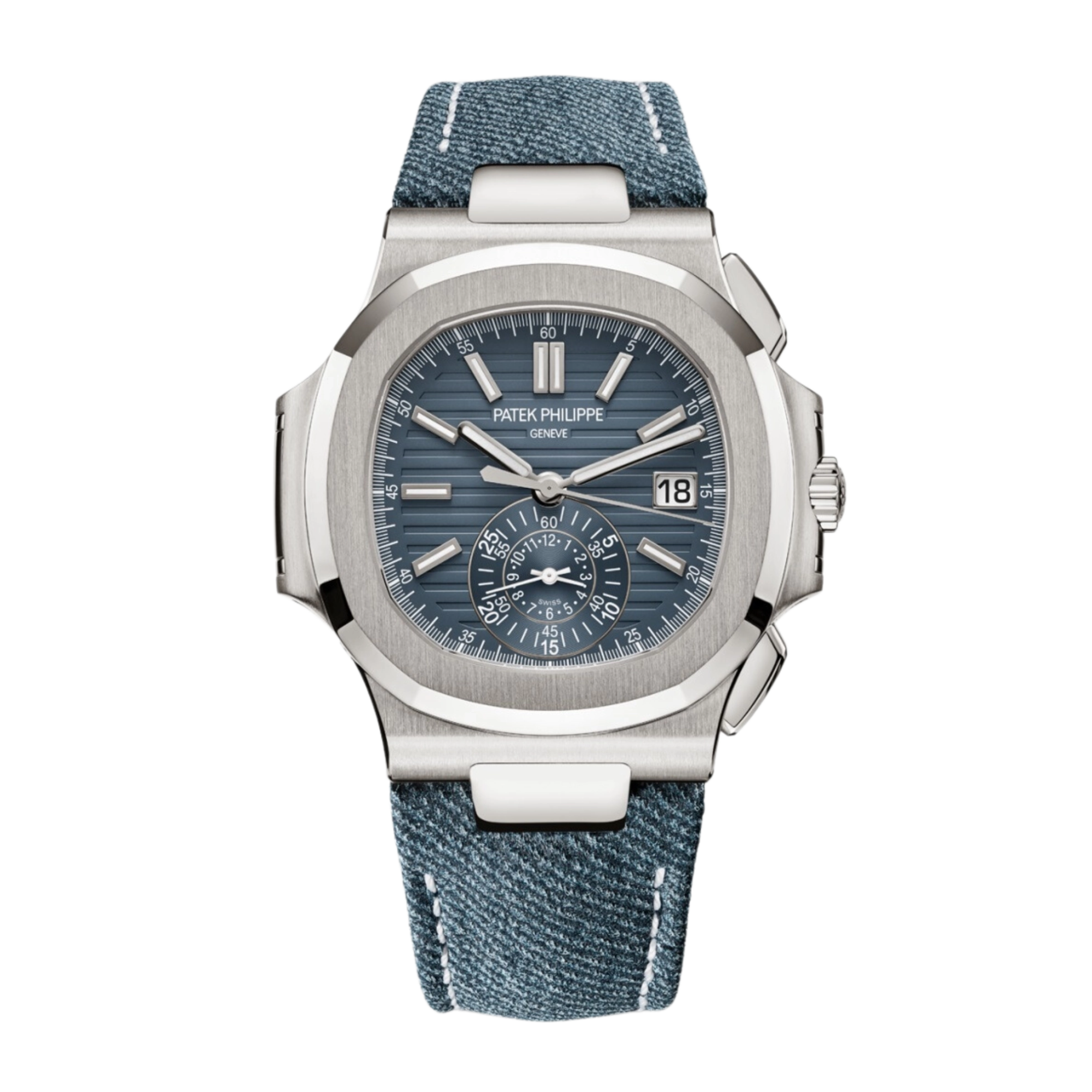 Nautilus Chronograph White Gold Blue Dial 40mm Product Image 1