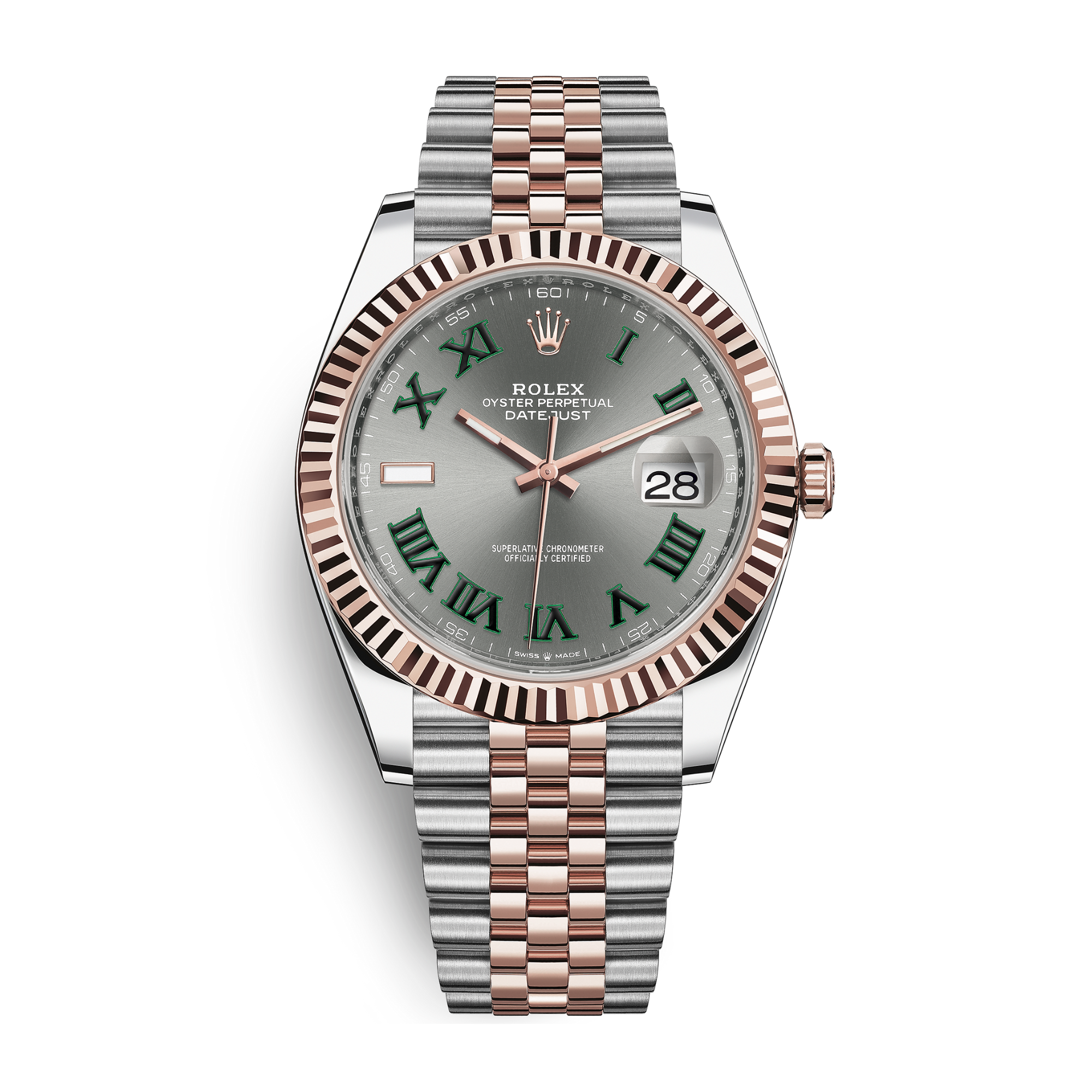 Datejust "Wimbledon" Rose Gold & Steel Jubilee Grey Dial 41mm Product Image 1
