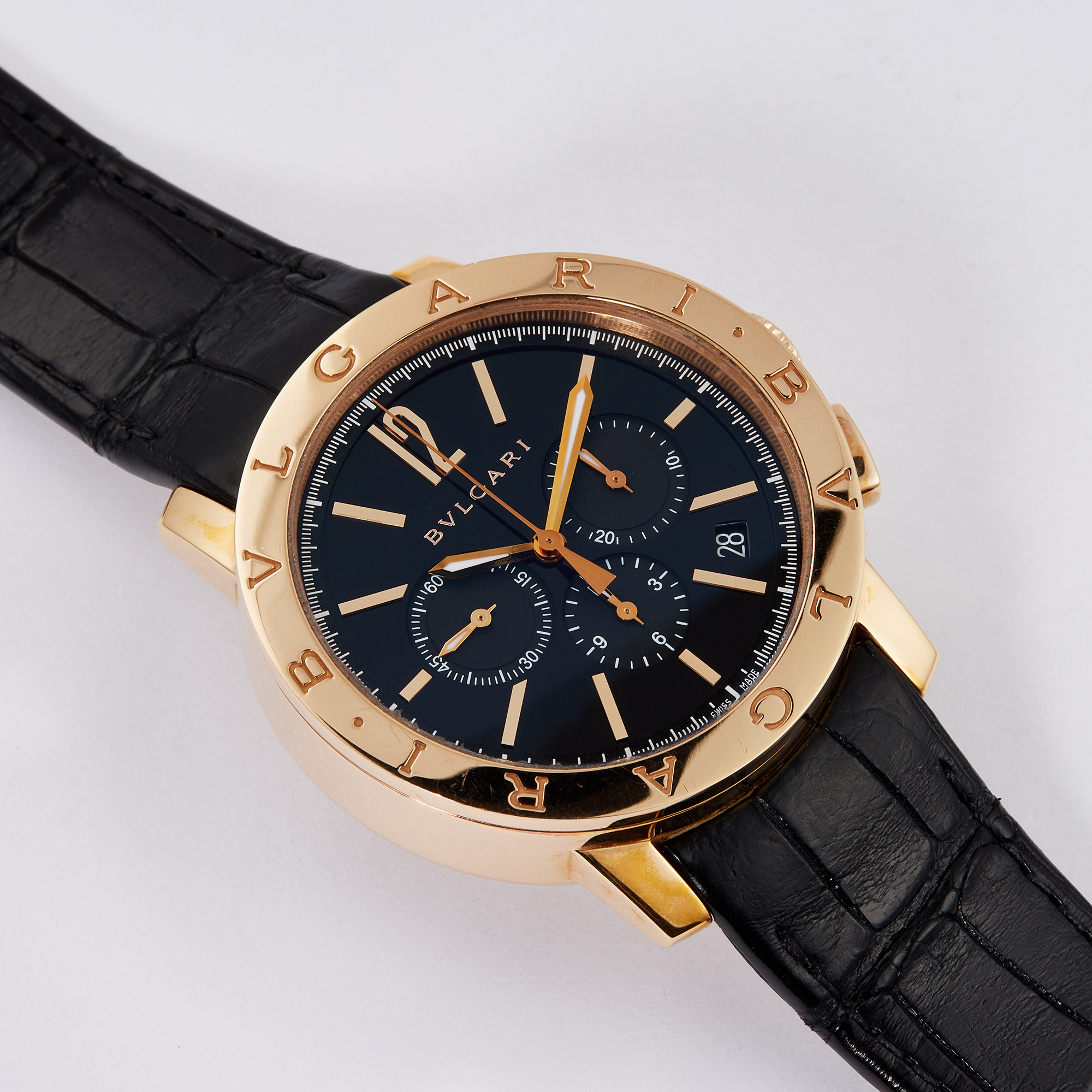 Bulgari Velocissimo Chronograph Rose Gold Black Dial 41mm Product Image 2