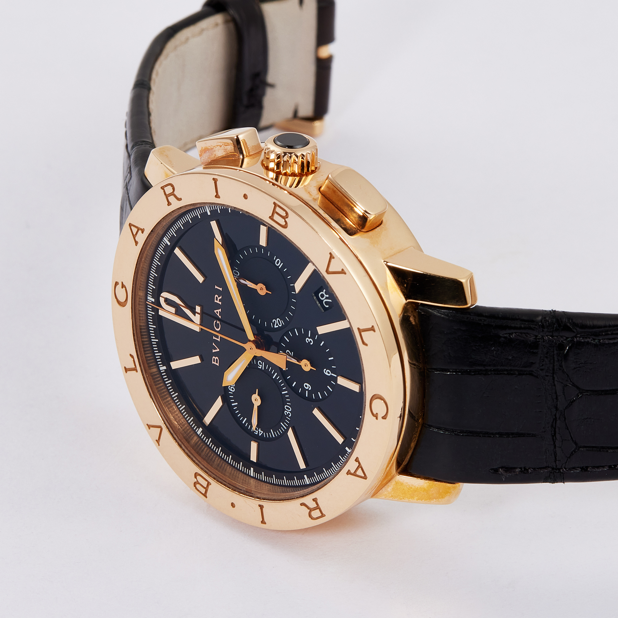 Bulgari Velocissimo Chronograph Rose Gold Black Dial 41mm Product Image 3