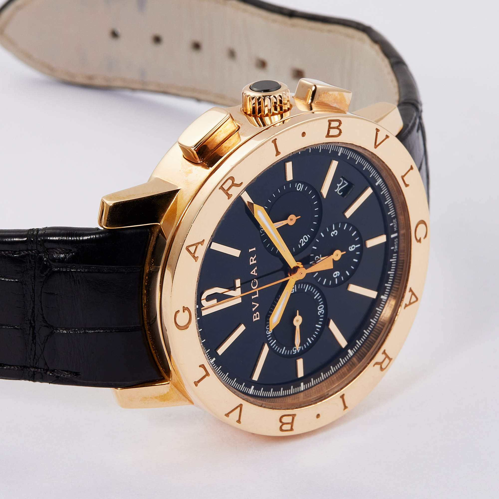 Bulgari Velocissimo Chronograph Rose Gold Black Dial 41mm Product Image 4