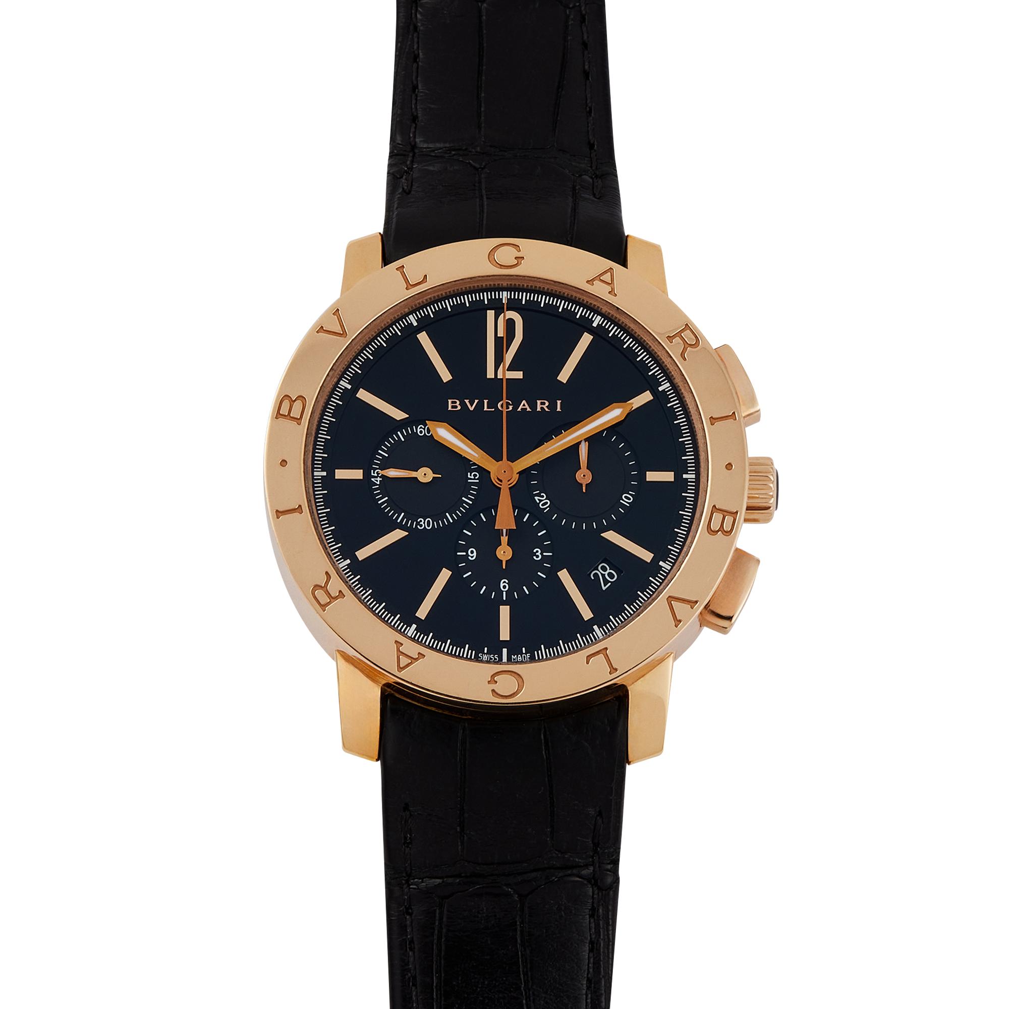 Bulgari Velocissimo Chronograph Rose Gold Black Dial 41mm Product Image 1