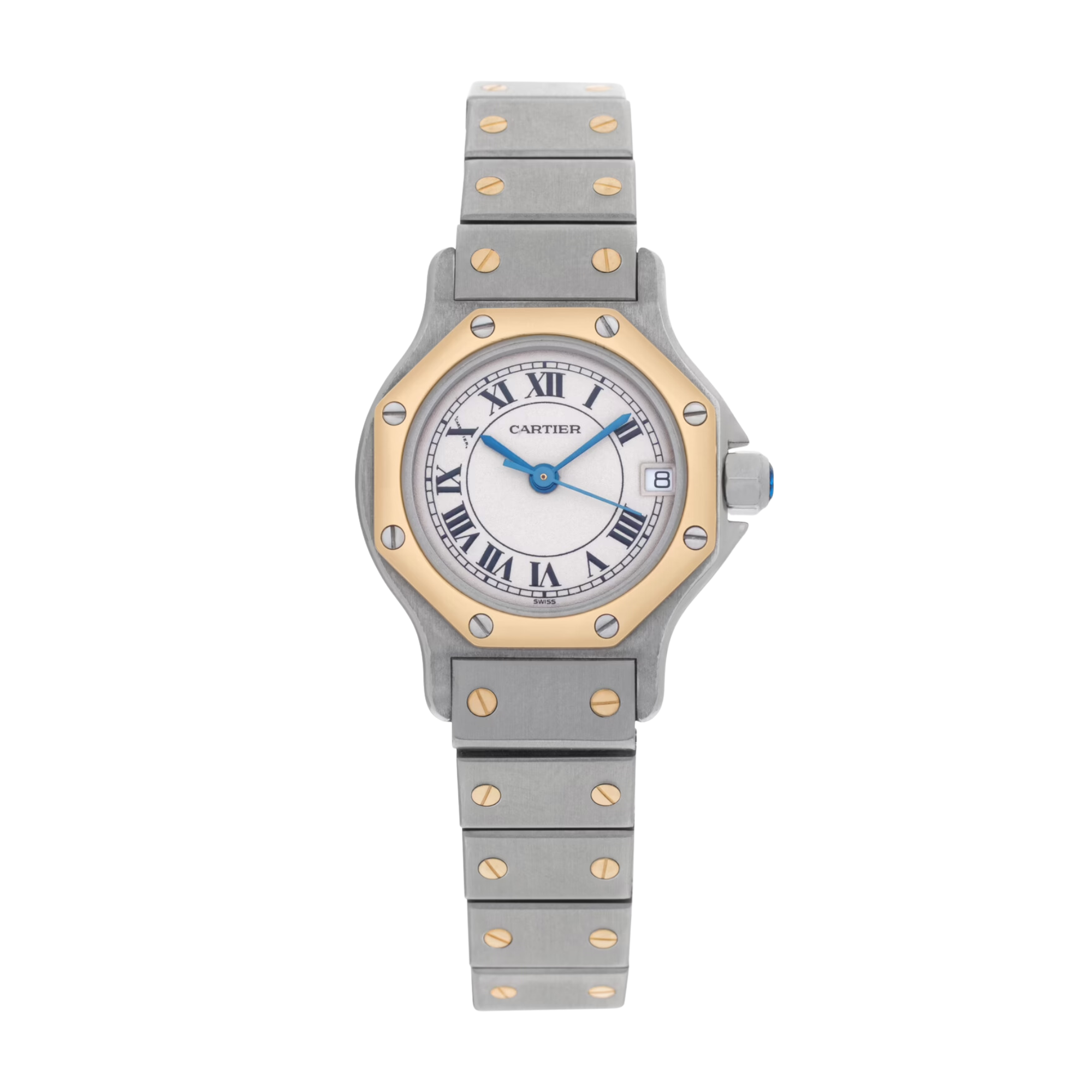 Santos Octagon Yellow Gold & Steel White Dial 25mm Product Image