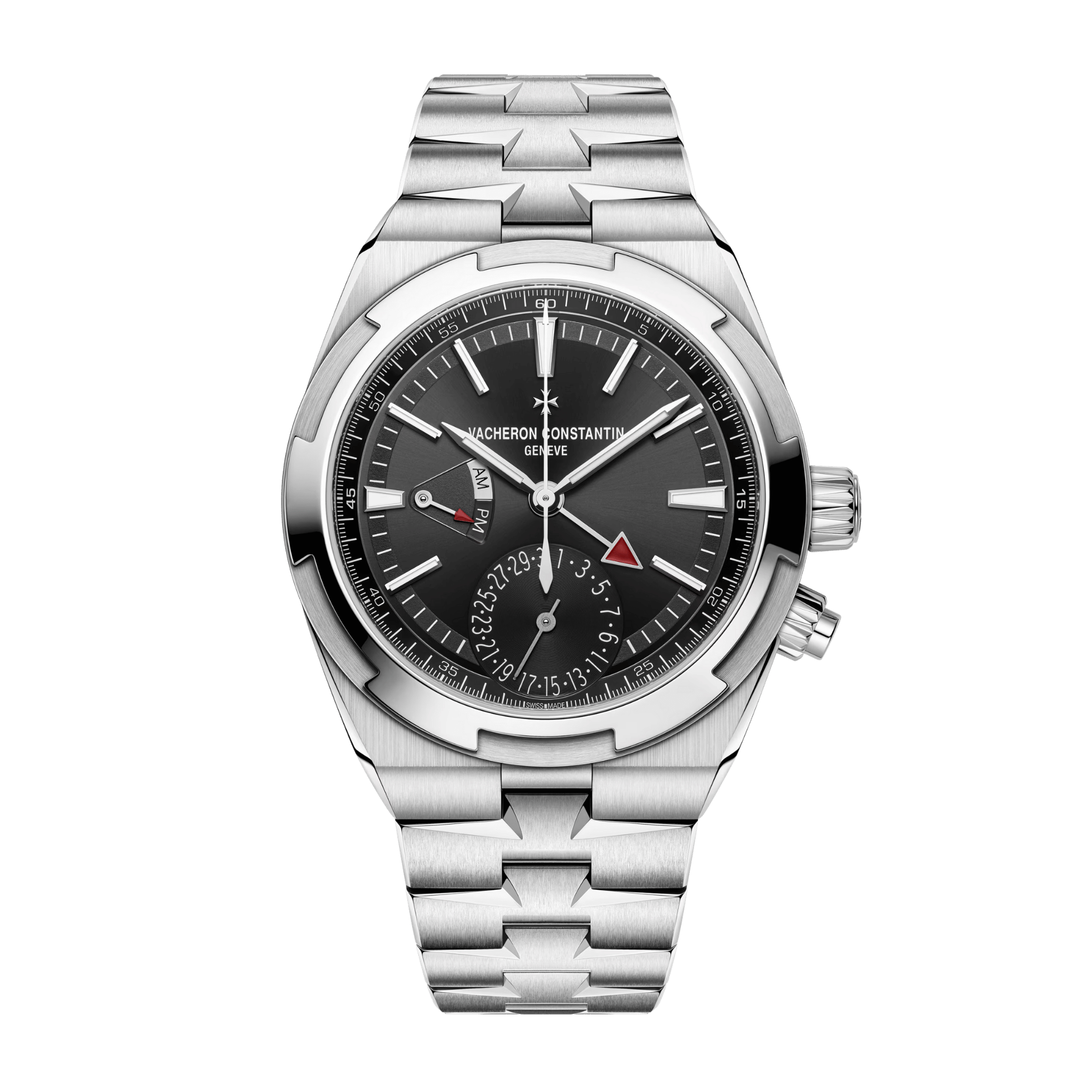 Overseas Dual Time Steel Black Dial 41mm Product Image 1