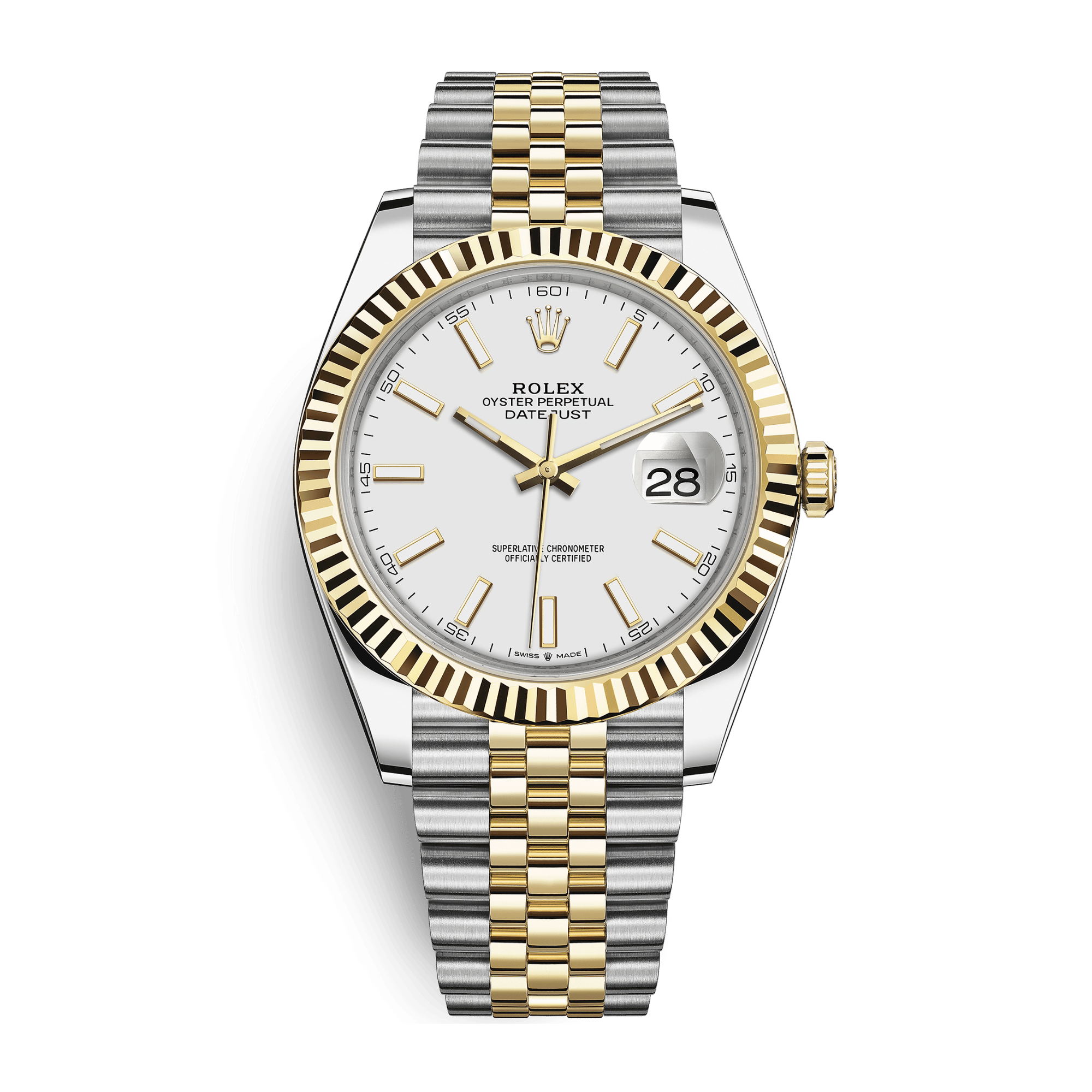 Datejust Yellow Gold & Steel Jubilee White Dial 41mm Product Image