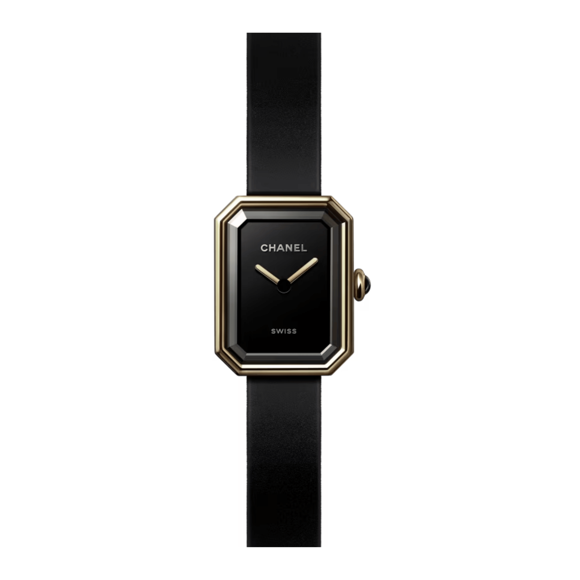 Premiere Ribbon Yellow Gold Black Dial 15mm Product Image