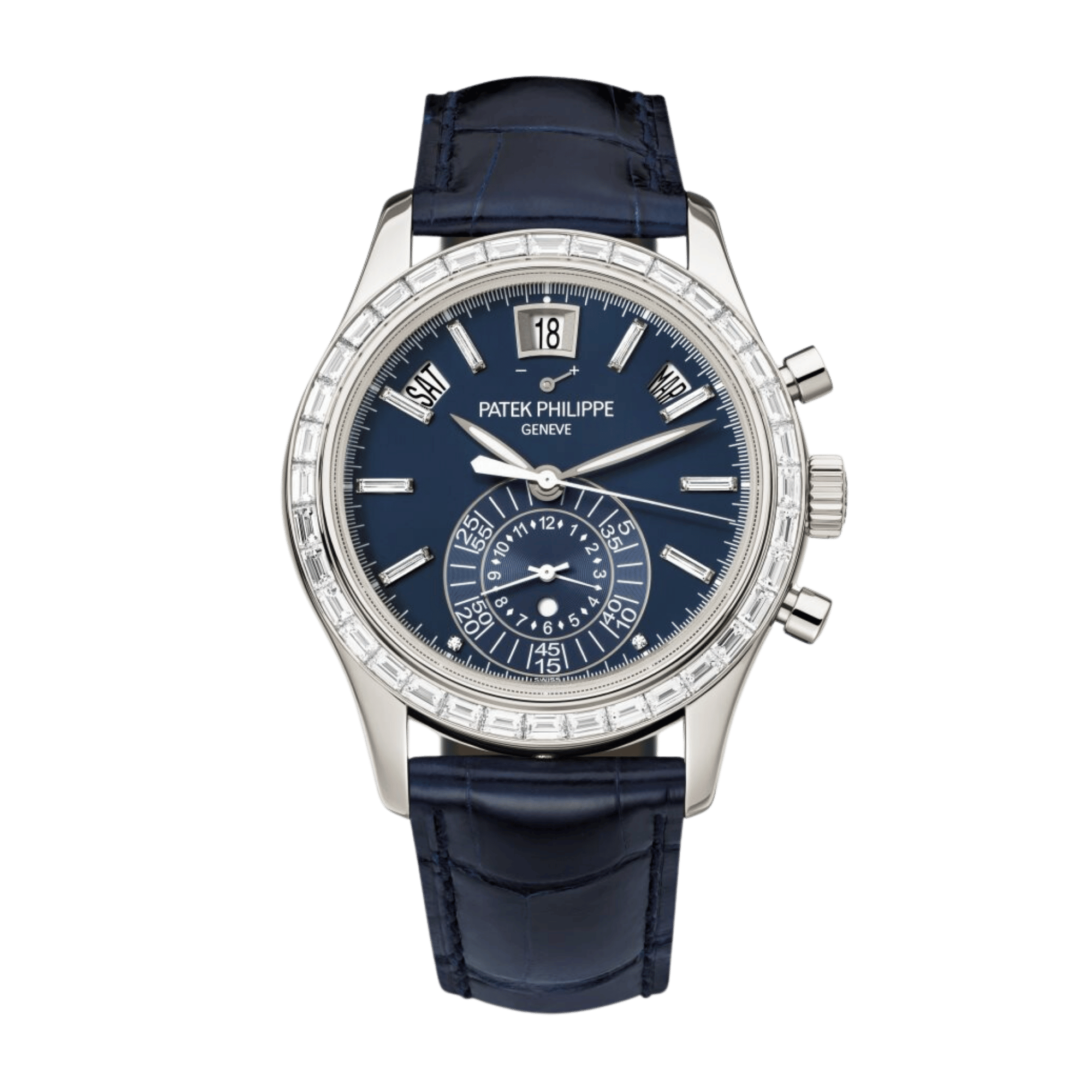 Annual Calendar Chronograph Platinum Diamond Blue Dial 40mm Product Image
