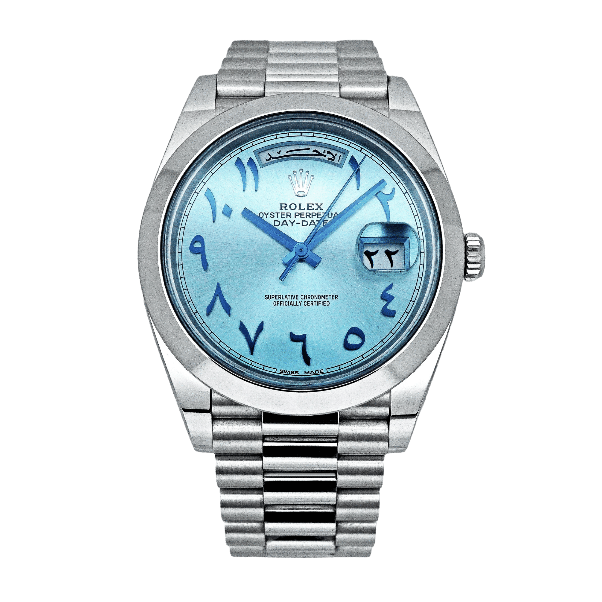 Day-Date "Khanjar" Platinum Ice Blue Dial 40mm Product Image