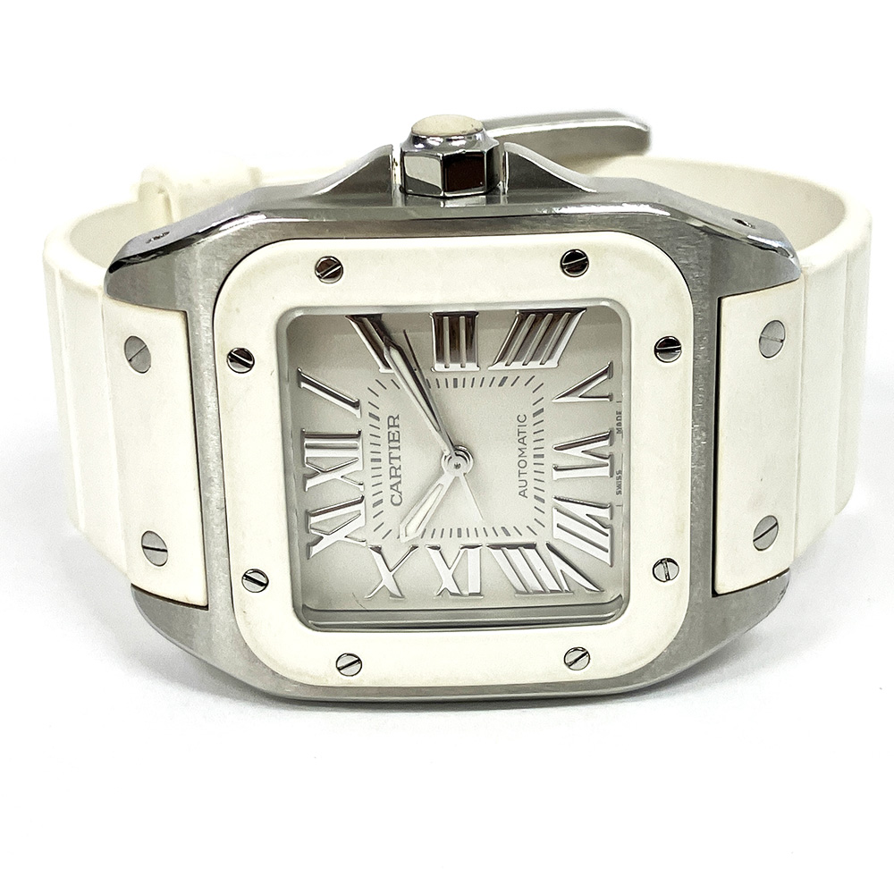 Santos 100 Steel White Dial 32mm Product Image 3