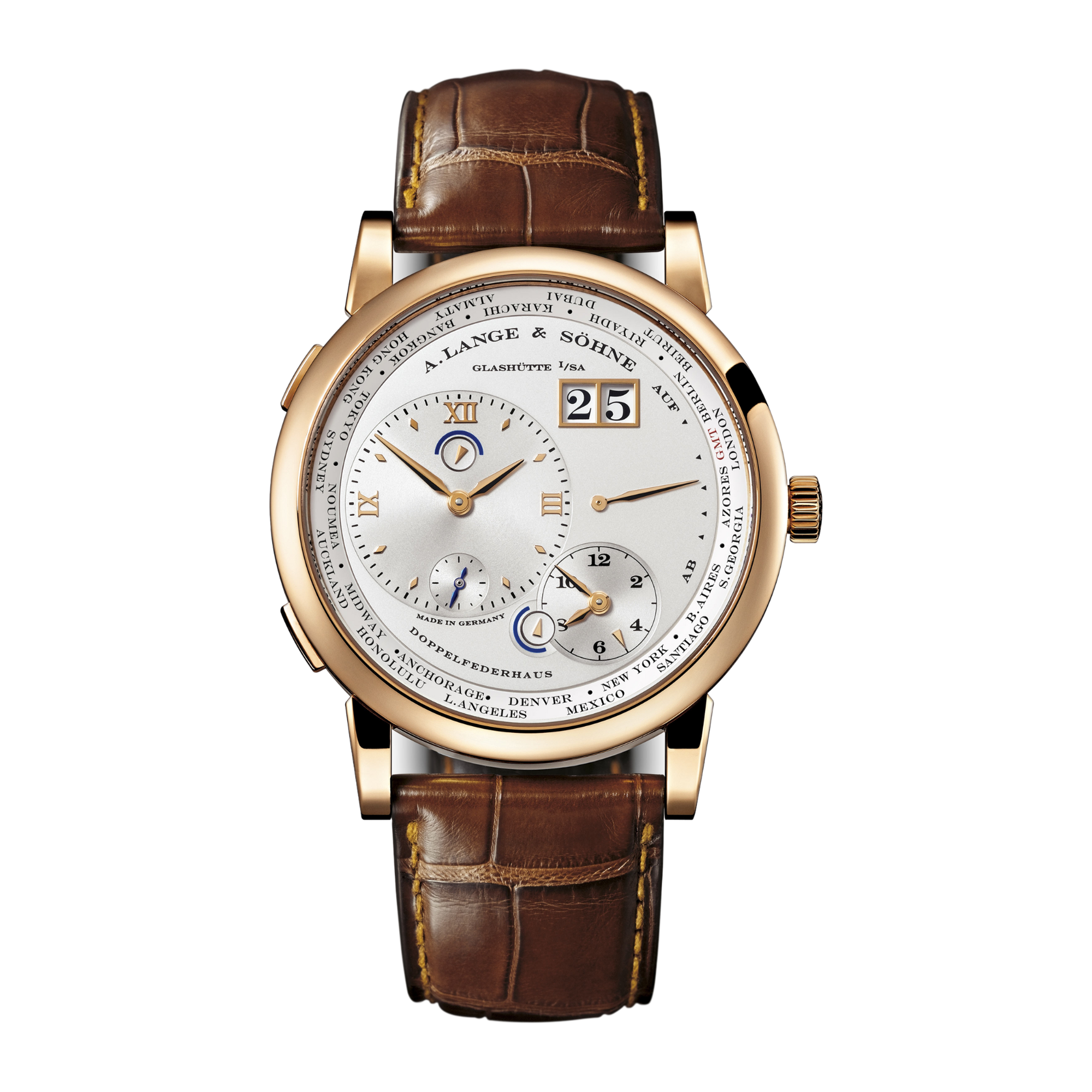 Lange 1 Timezone Rose Gold Silver Dial 41mm Product Image