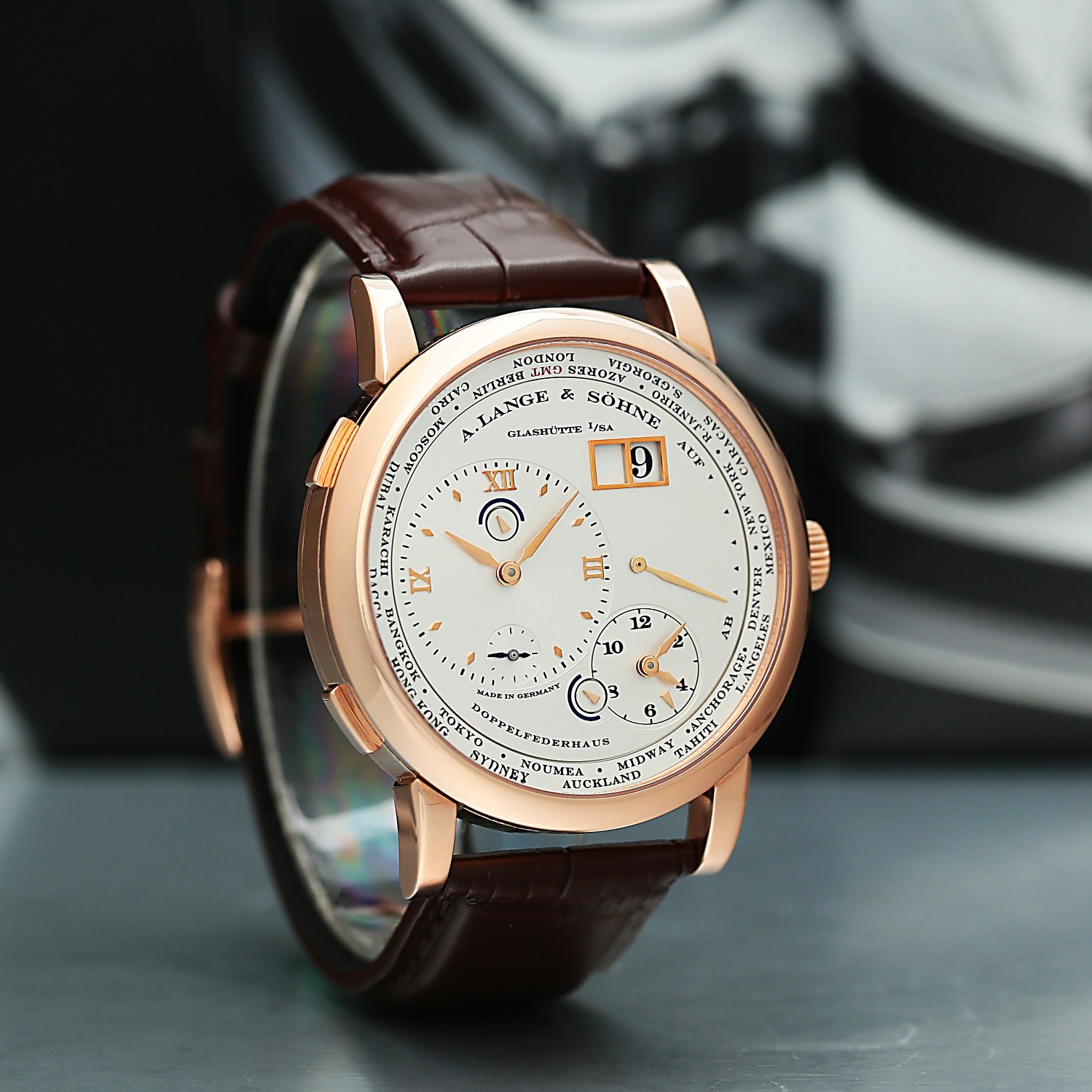 Lange 1 Timezone Rose Gold Silver Dial 41mm Product Image 3