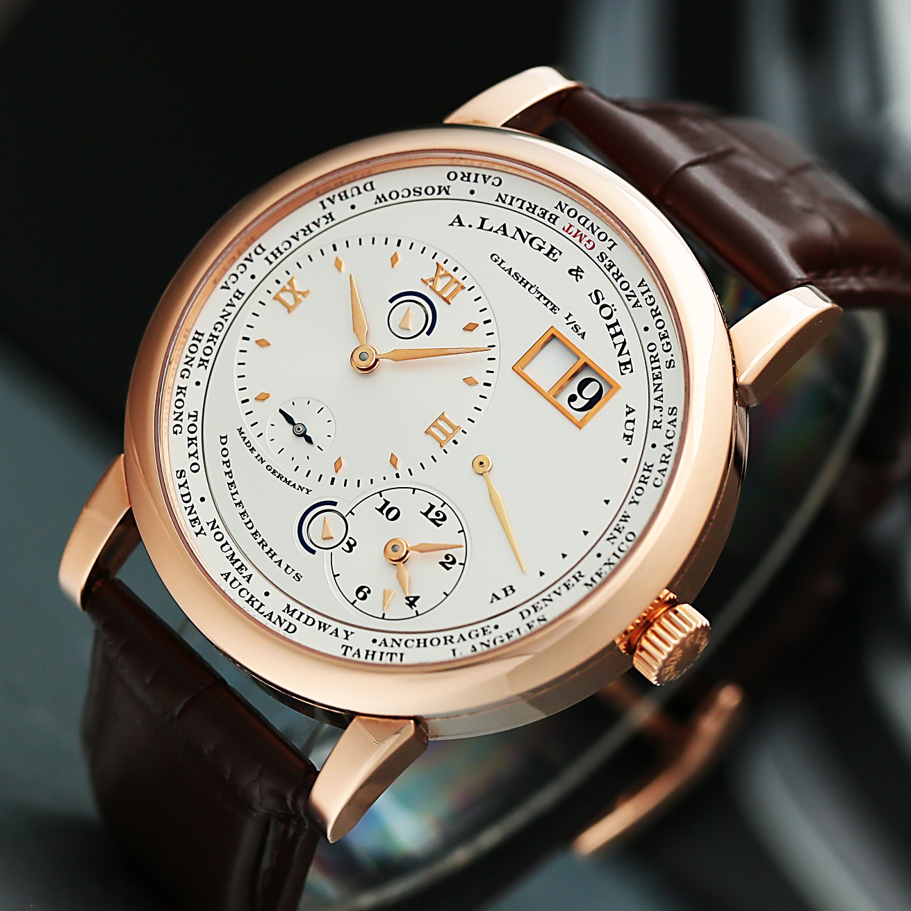 Lange 1 Timezone Rose Gold Silver Dial 41mm Product Image 5