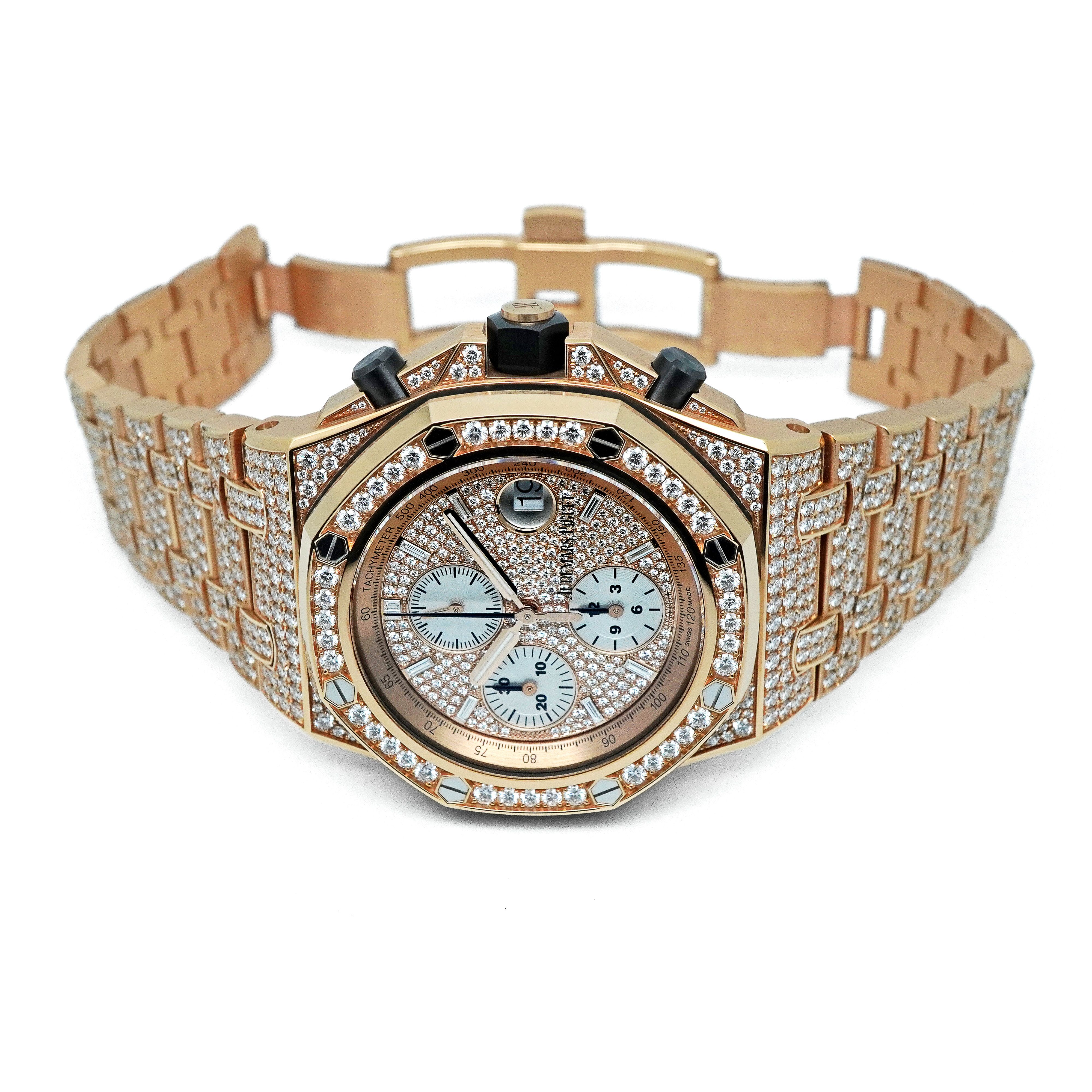 Royal Oak Offshore Rose Gold Diamond Pave Dial 42mm Product Image 3