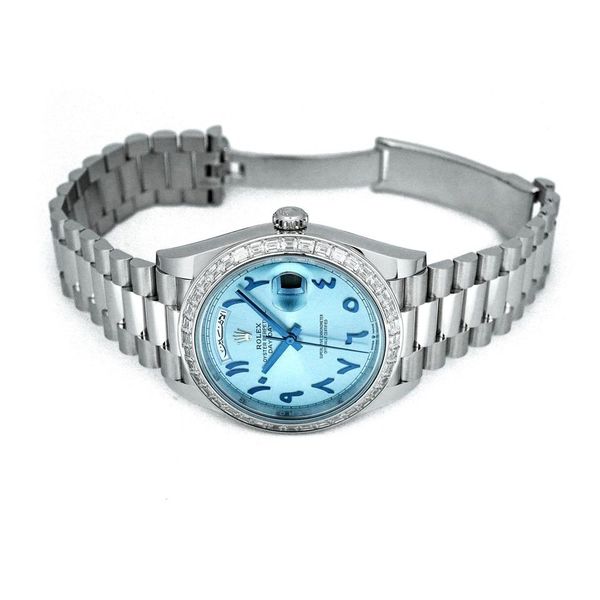 Day-Date "Khanjar" Platinum Diamond Ice Blue Dial 40mm Product Image 3