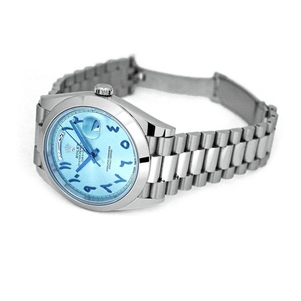 Day-Date "Khanjar" Platinum Ice Blue Dial 40mm Product Image 3