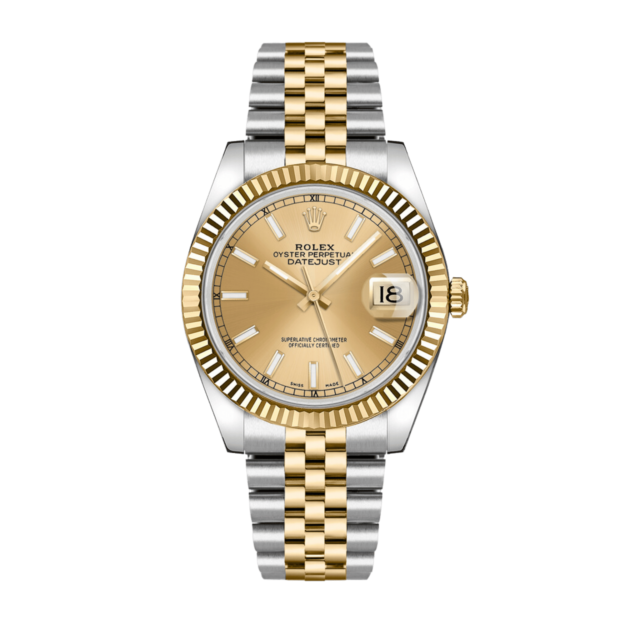 Datejust Yellow Gold & Steel Jubilee Champagne Dial 36mm Product Image