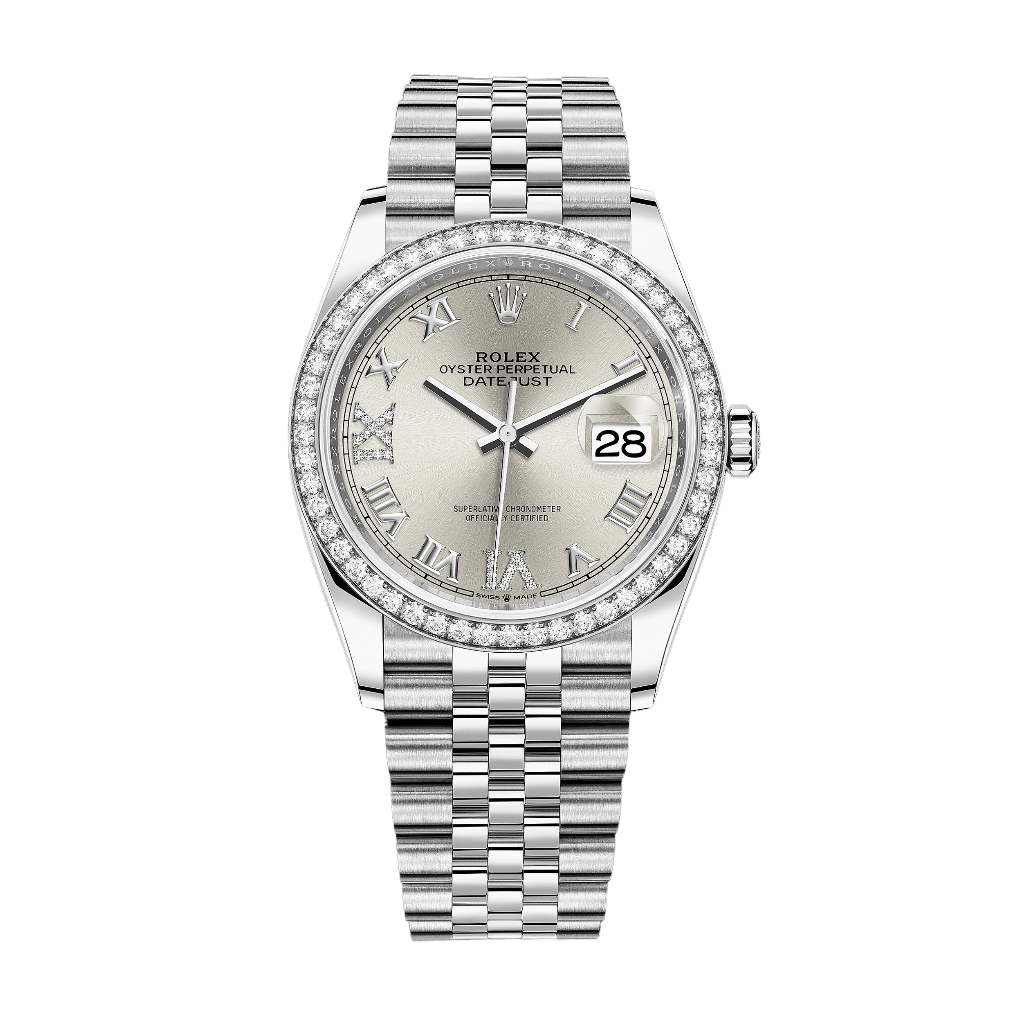 Datejust Steel Diamond Jubilee Silver Dial 36mm Product Image