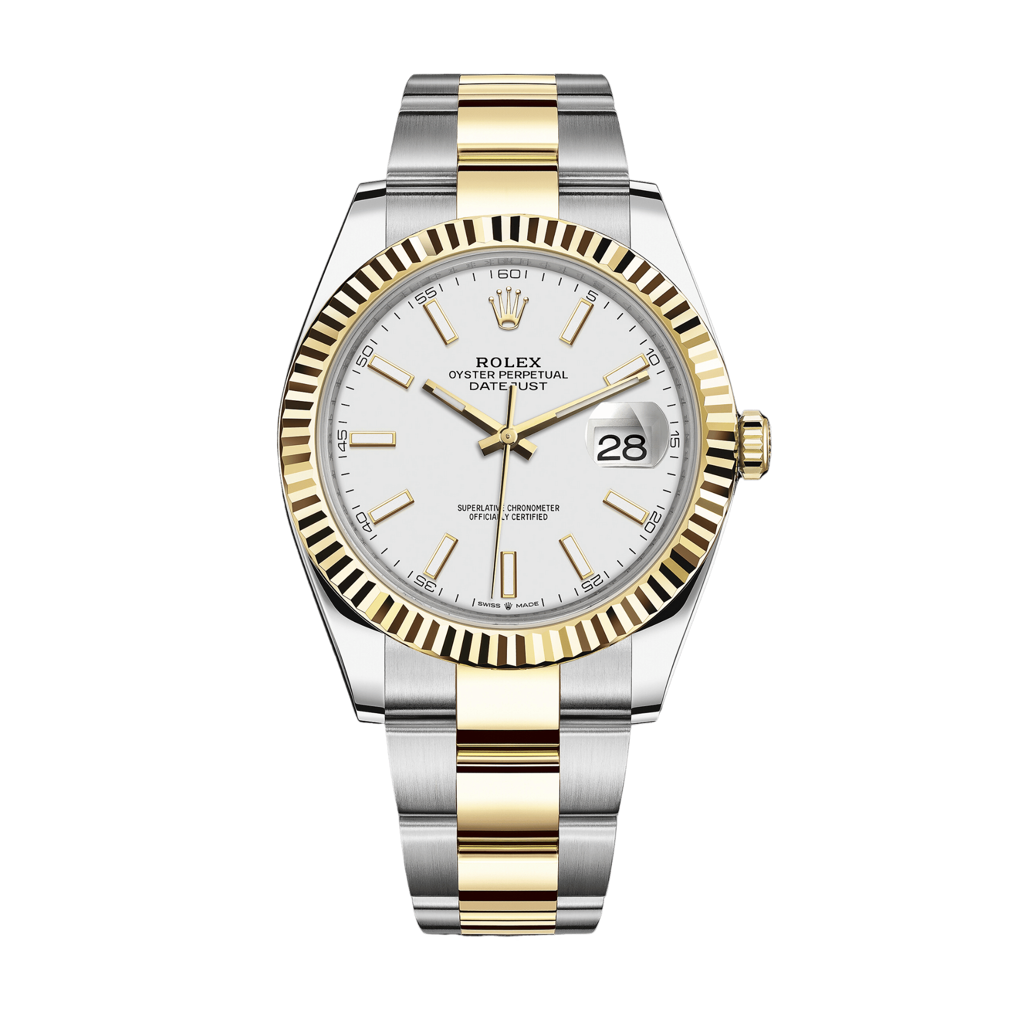 Datejust Yellow Gold & Steel White Dial 41mm Product Image
