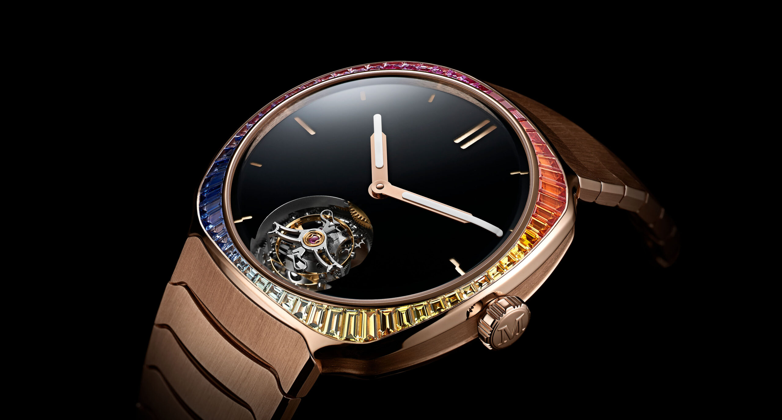 Streamliner Tourbillon Rose Gold Gem Set Vantablack Dial 40mm Product Image 3