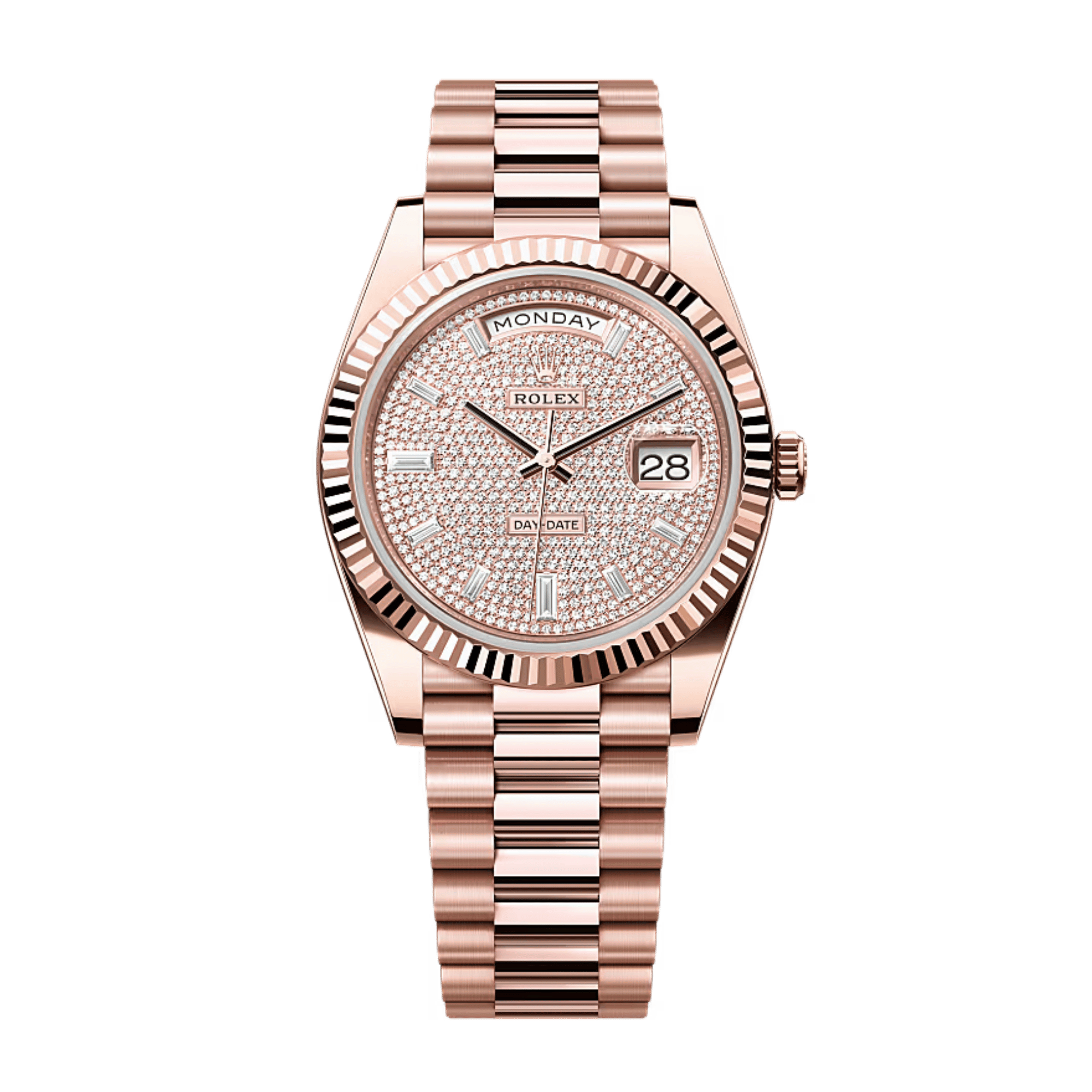 本格派ま！ Rose Day-Date Rolex Gold 228235-0036 40mm Dial Pave Diamond スマホアクセサリー