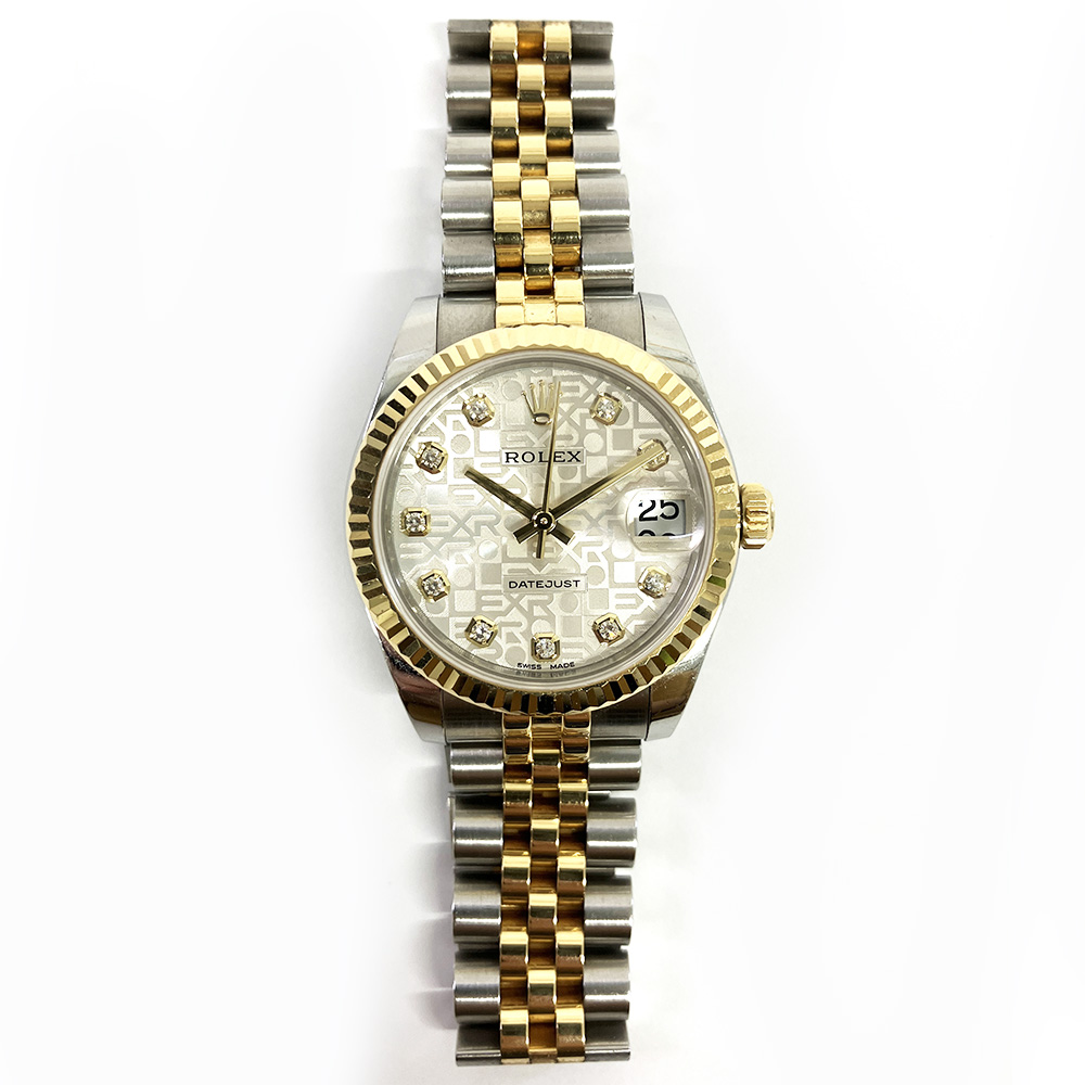 Rolex Datejust Yellow Gold & Steel Silver Computer Dial 31mm