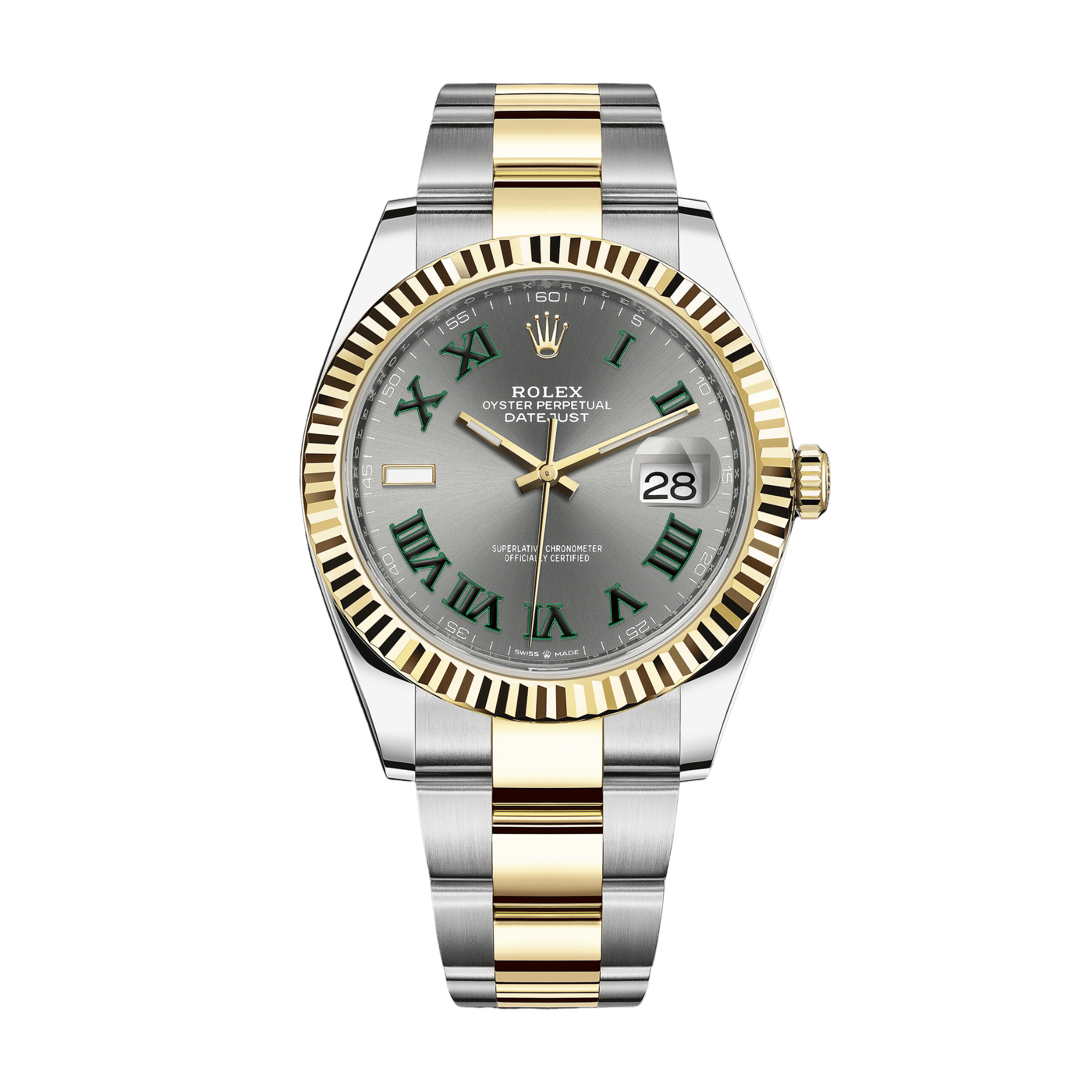 Datejust "Wimbledon" Yellow Gold & Steel Grey Dial 41mm Product Image