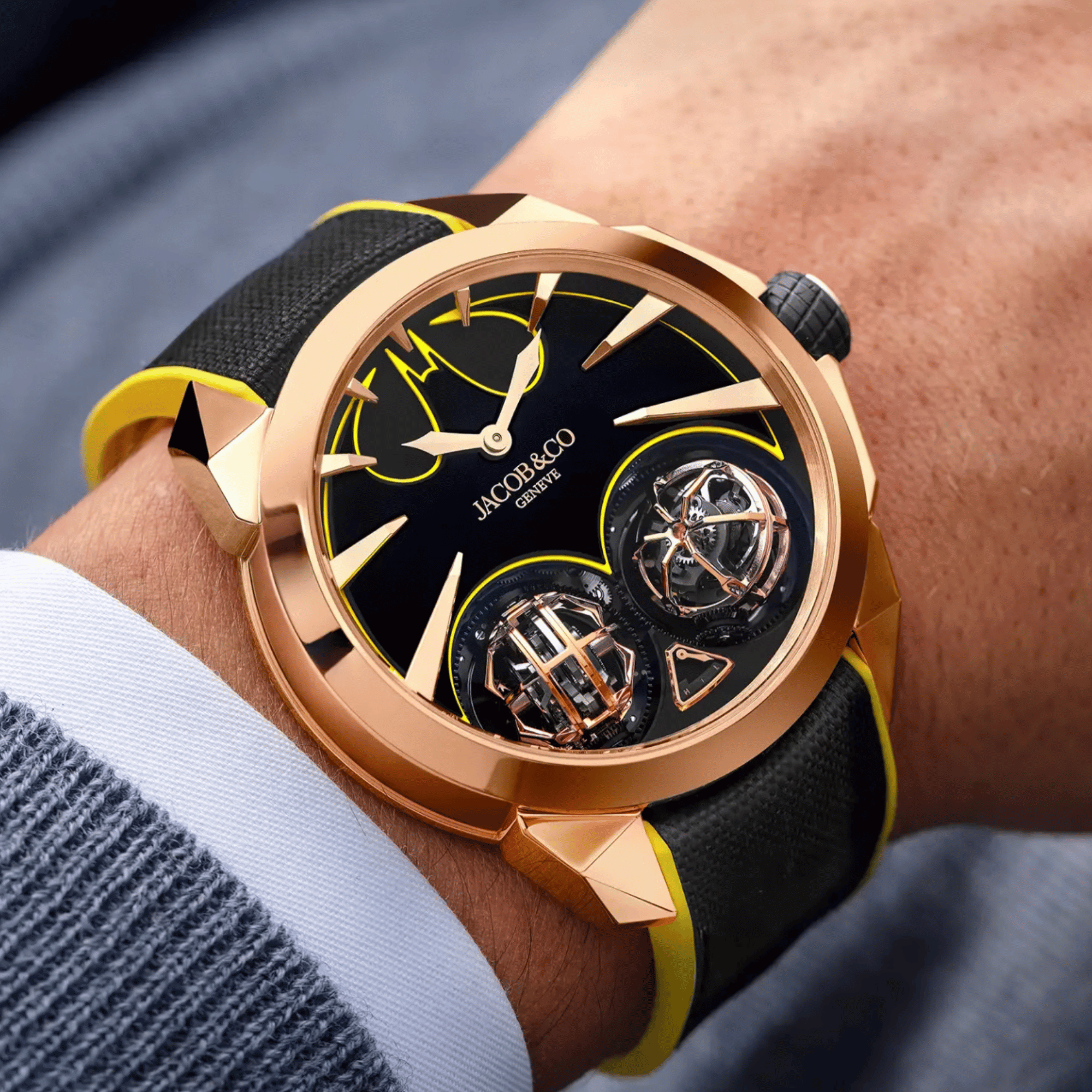 Gotham City Double Flying Triple Axis Tourbillon Rose Gold Black Dial 46mm Product Image 6