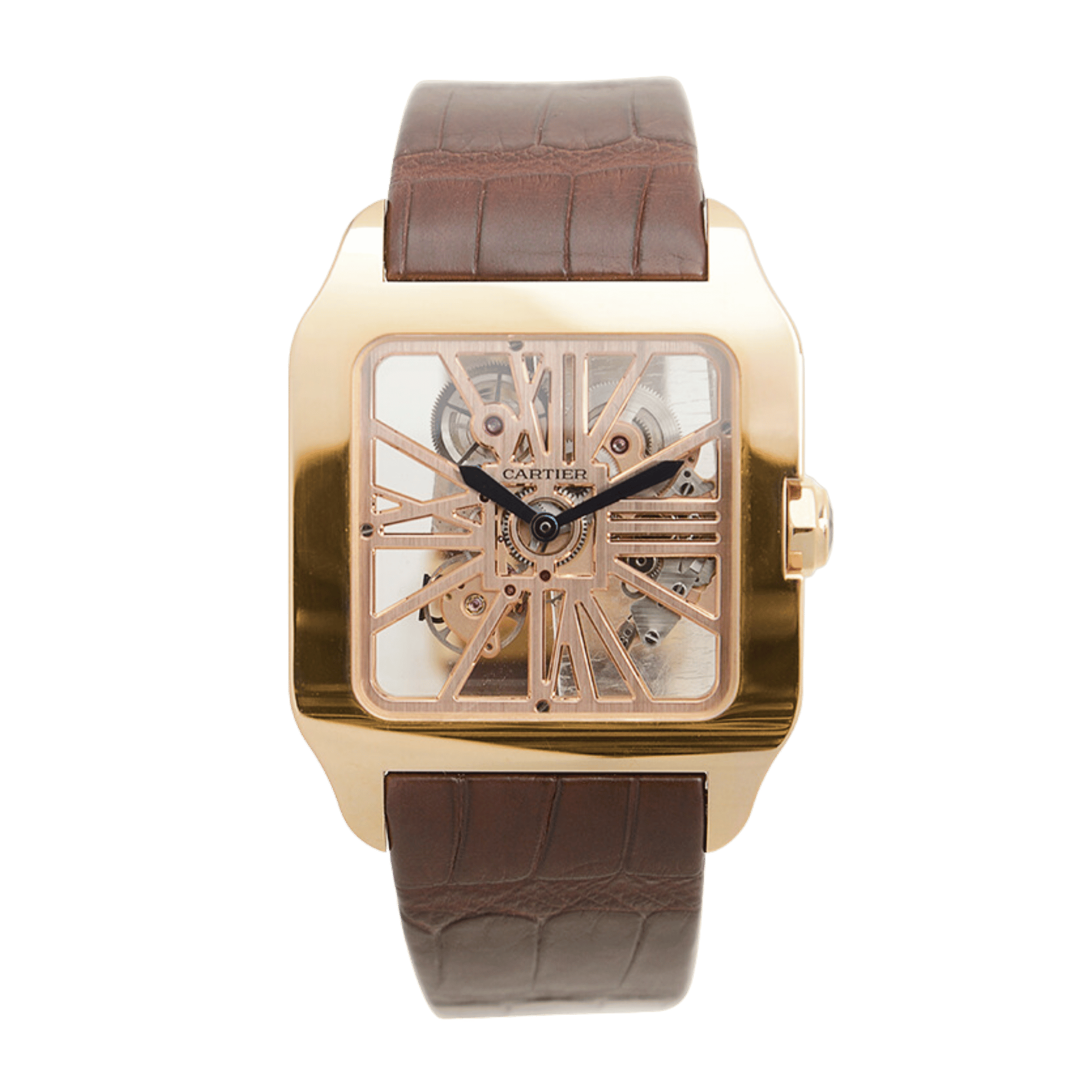 Santos de Cartier Rose Gold Skeleton Dial 38mm Product Image 1