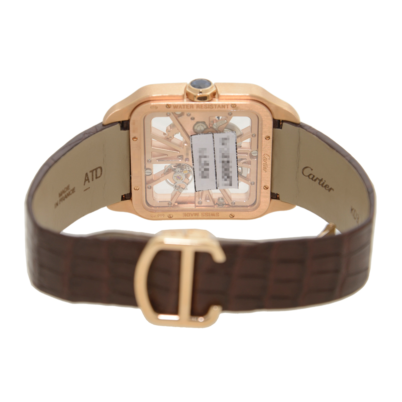 Santos de Cartier Rose Gold Skeleton Dial 38mm Product Image 4