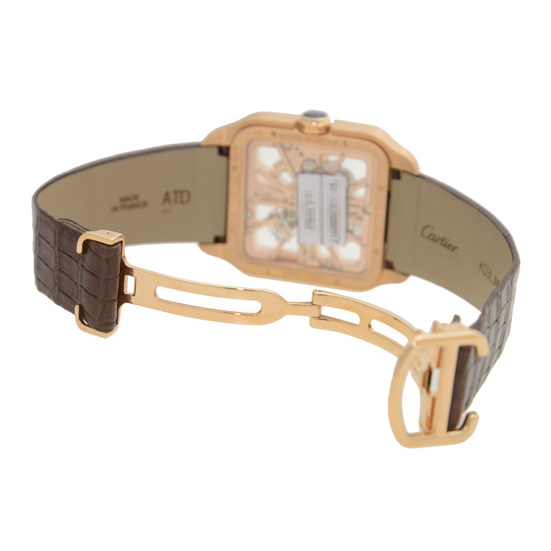 Santos de Cartier Rose Gold Skeleton Dial 38mm Product Image 5