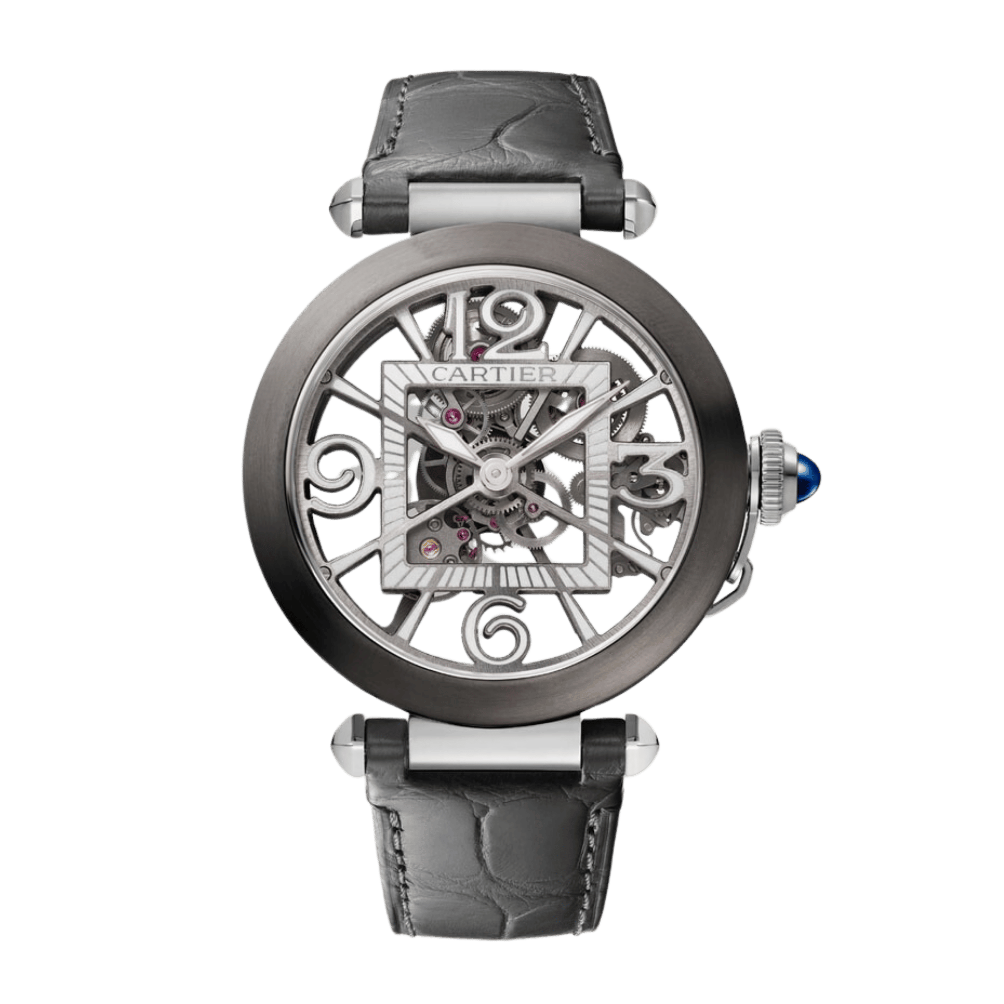 Pasha de Cartier Steel Skeleton Dial 41mm Product Image