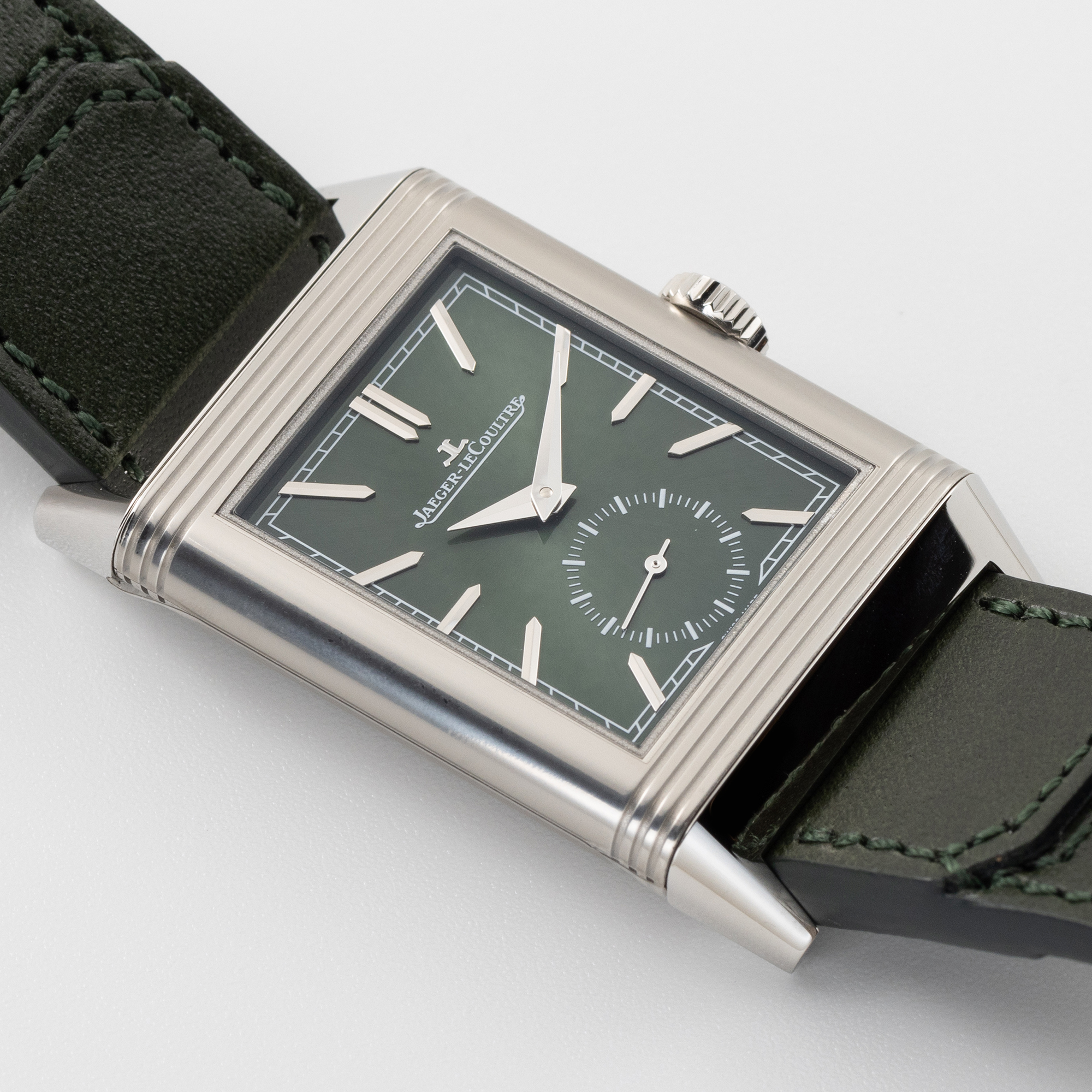 Reverso Tribute Monoface Steel Green Dial 27mm Product Image 1